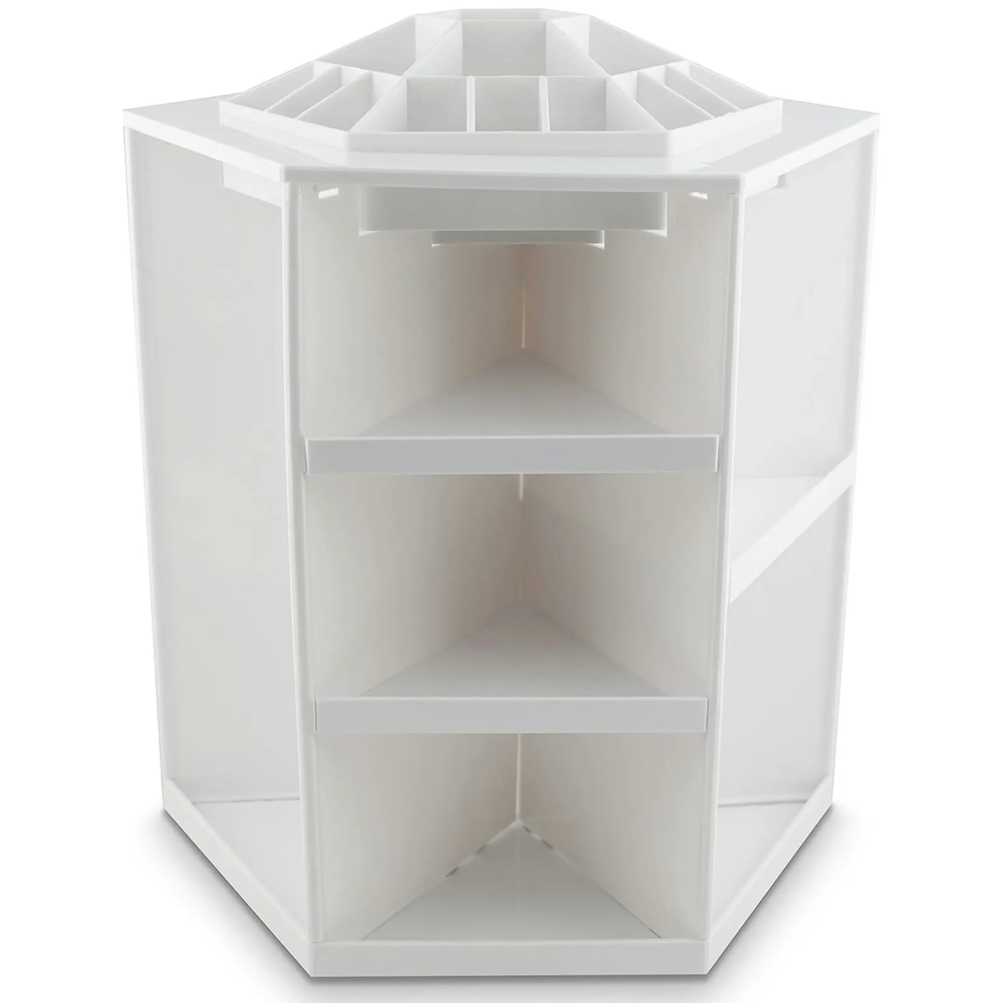 TODO 360 Rotating Makeup Organizer Container Spinning Hanger Rack White