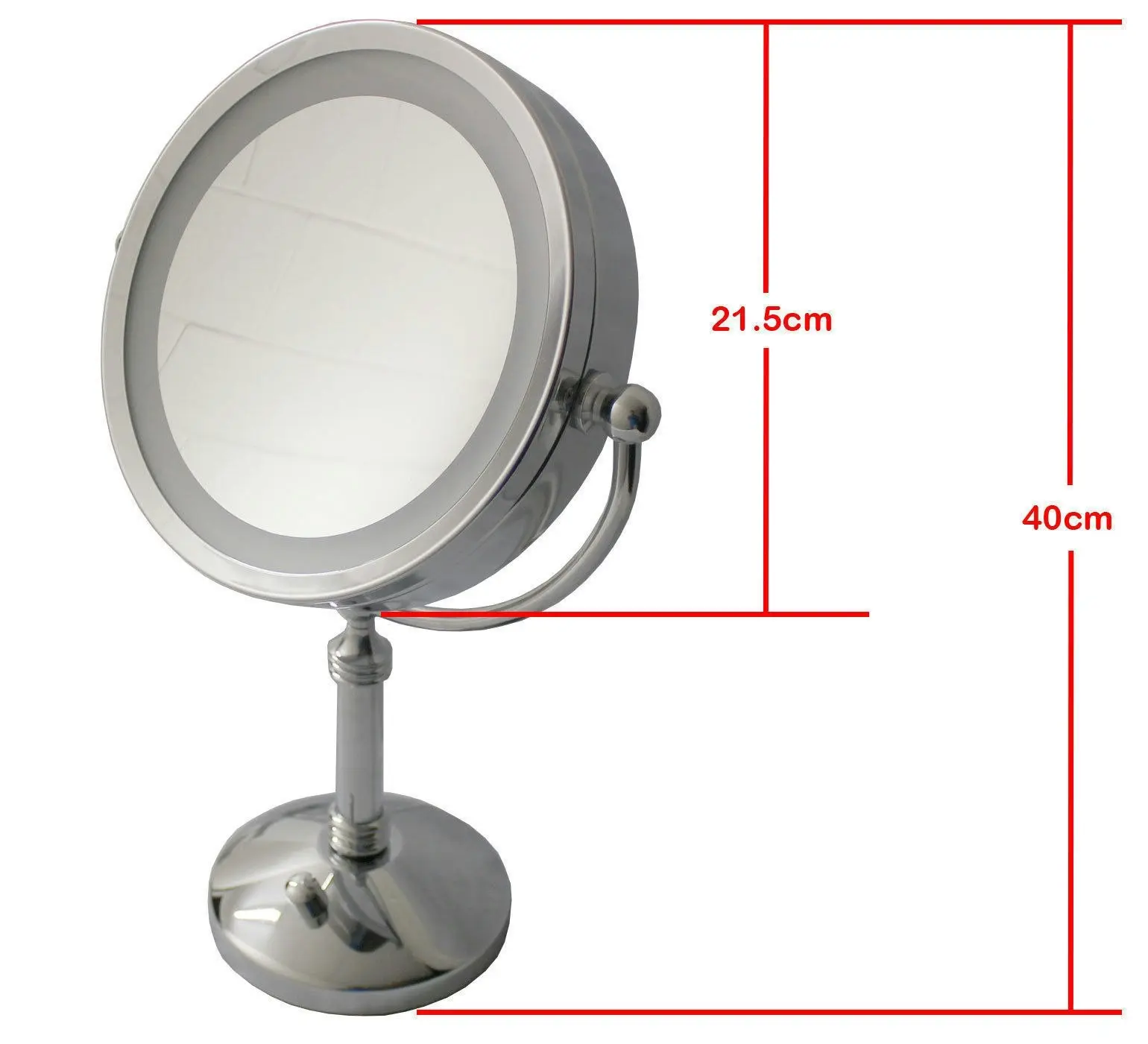 TODO 7" Led Backlit Cosmetic Make Up Mirror 1X / 5X Magnification Battery Powered