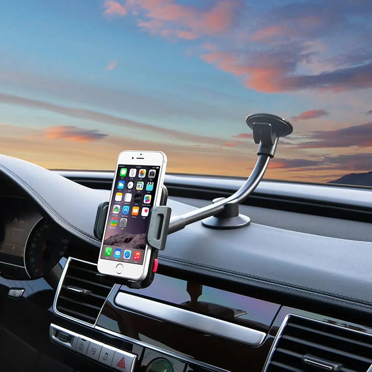 Quick Snap Universal Car Windshield Mount Holder Stand Mobile 3.5" - 7" Mobile Phone