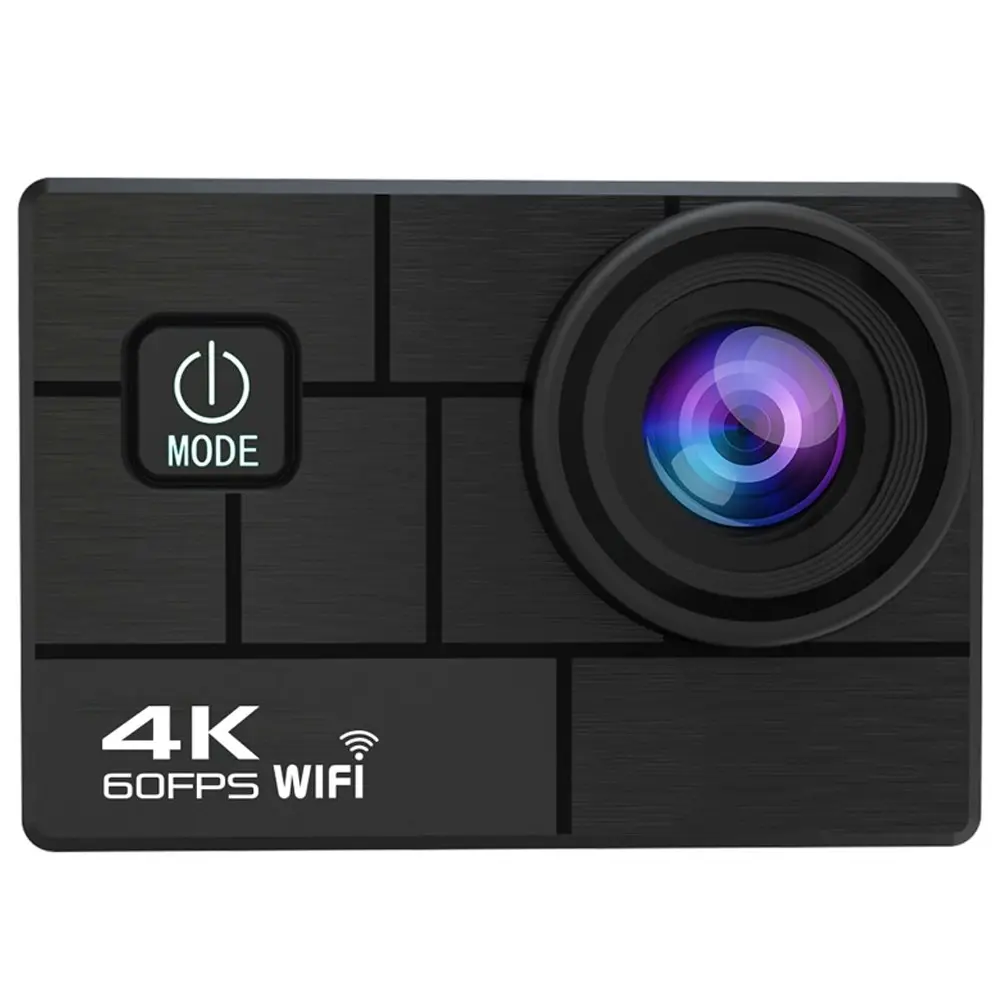 TODO 4K Ultra HD Sports Camera WIFI 30M Waterproof 24MP 2" LCD Action Cam APP Remote - Black