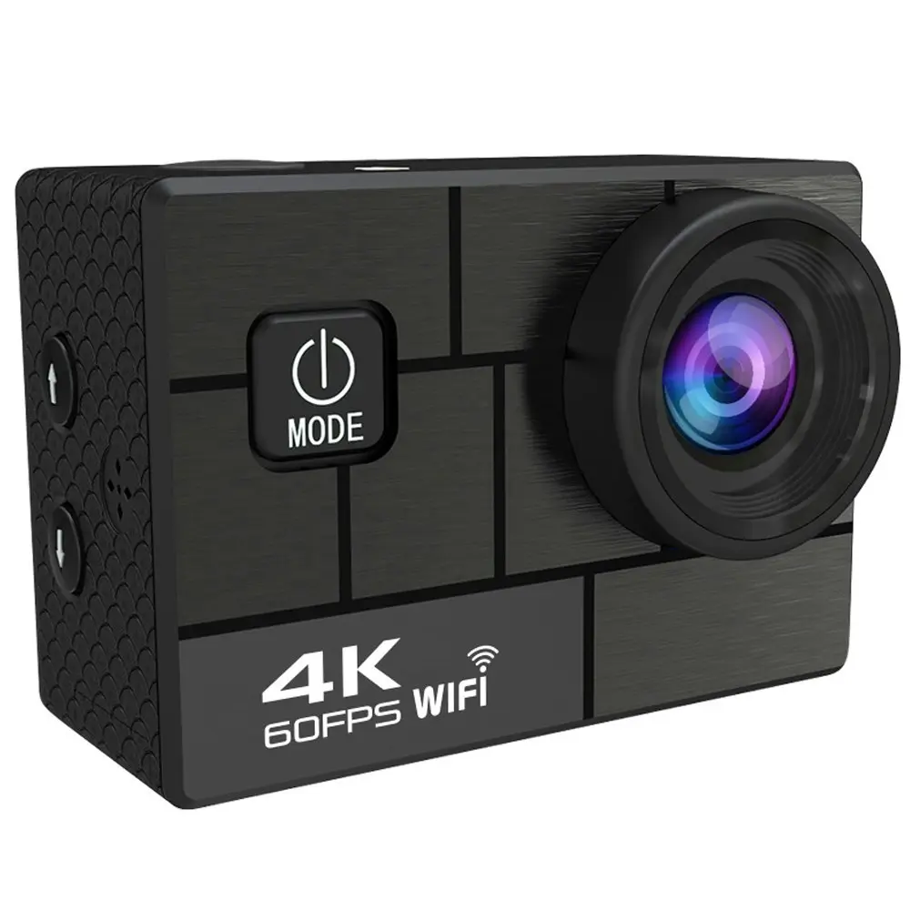 TODO 4K Ultra HD Sports Camera WIFI 30M Waterproof 24MP 2" LCD Action Cam APP Remote - Black