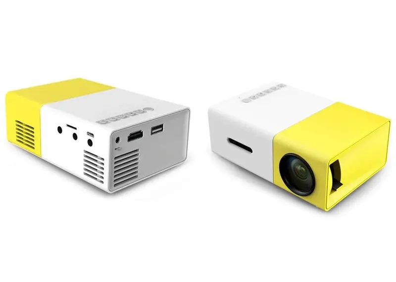 600 Lumens Mini Led Home Theatre Projector Full Hd 1920X1080 yellow or black