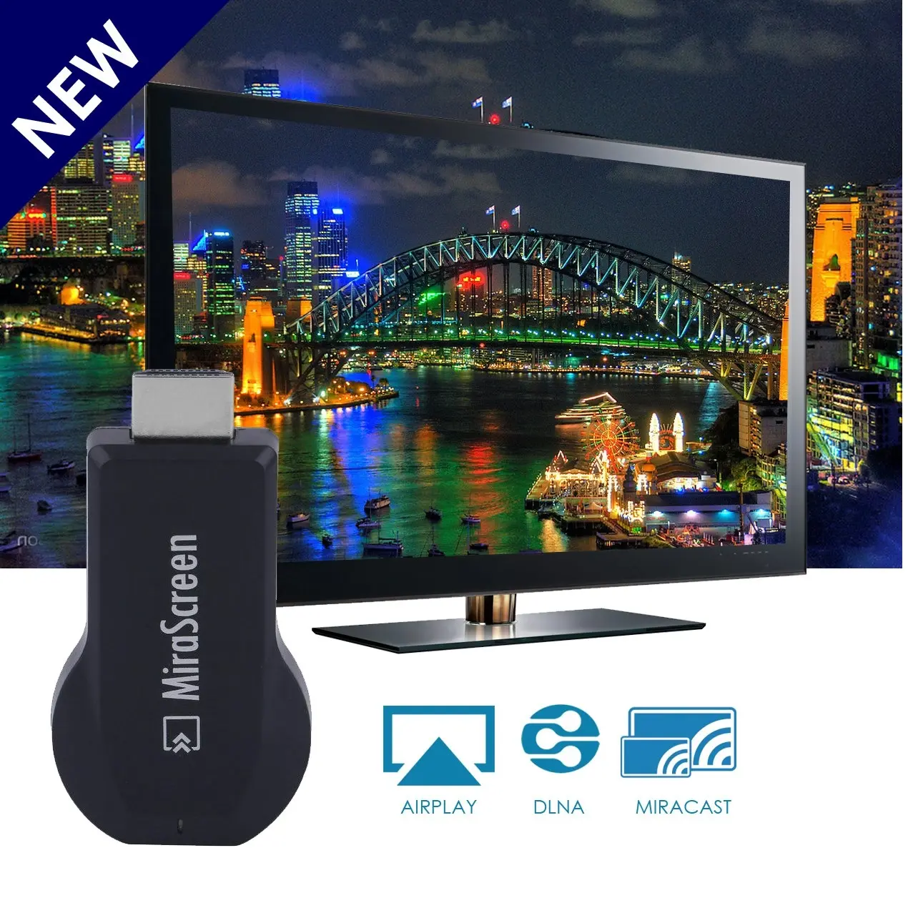 Mirascreen Dlna Wifi Miracast Airplay Dongle Display Mini Android Tv Stream Hd