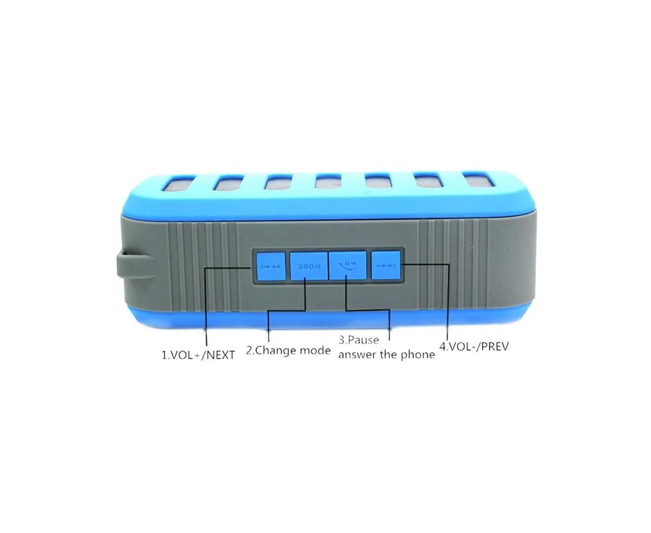 Bluetooth V2.1 +Edr Mini Stereo Speaker Wireless Rechargeable Usb Tf Fm Blue