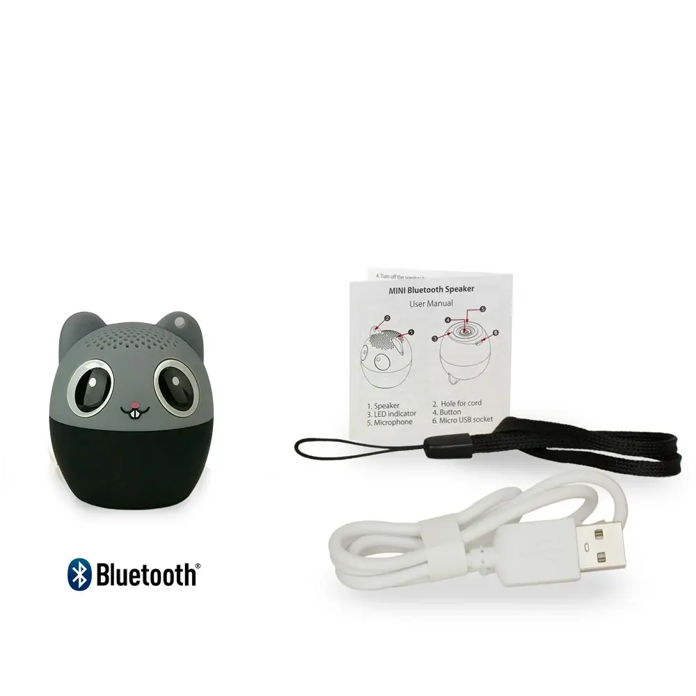 Bluetooth V4.1 Mini Animal Speaker Portable Rechargeable Handsfree Shutter Mouse