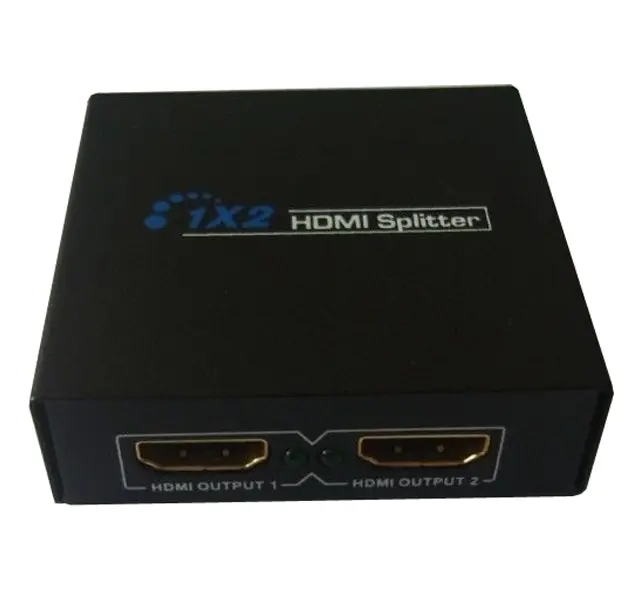 Hdmi 1 To 2F Splitter 1080P Hd Box Powered Distribution Black