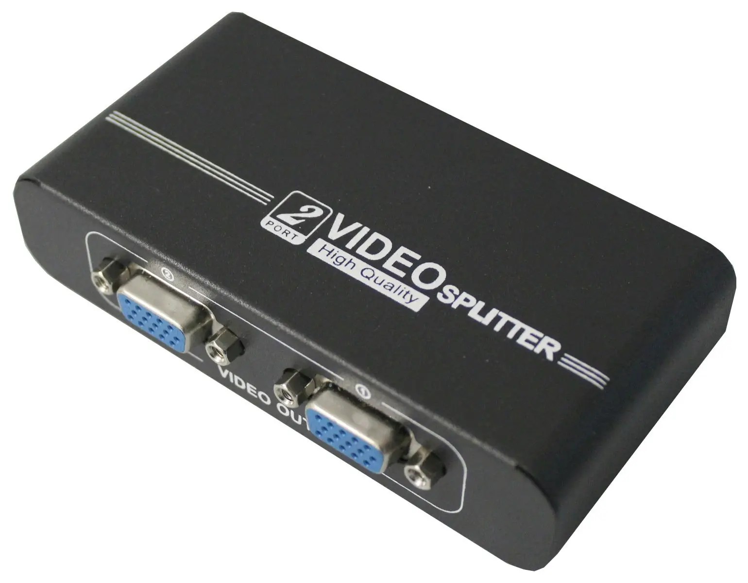 1 To 2 Port Vga Splitter High Resolution Support 1920 X 1440 550Mhz Video 102A