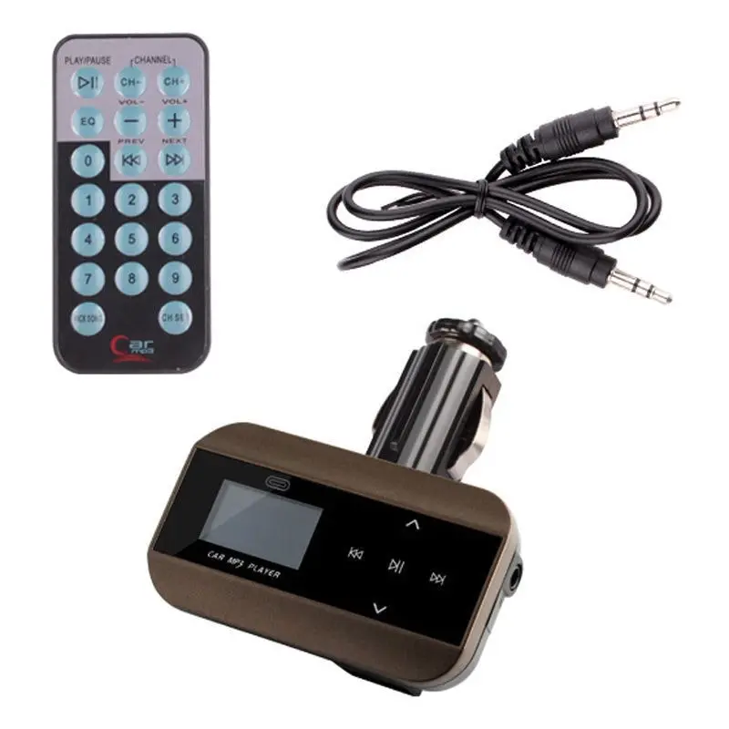 Car Mp3 Music Fm Transmitter Lcd Display + Usb Sd Playback Aux In Lcd Fm-30B