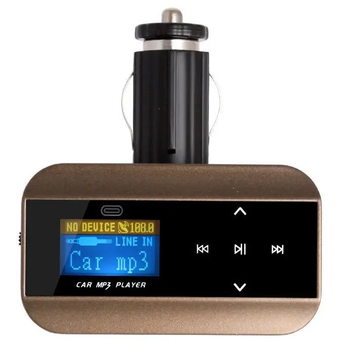 Car Mp3 Music Fm Transmitter Lcd Display + Usb Sd Playback Aux In Lcd Fm-30B