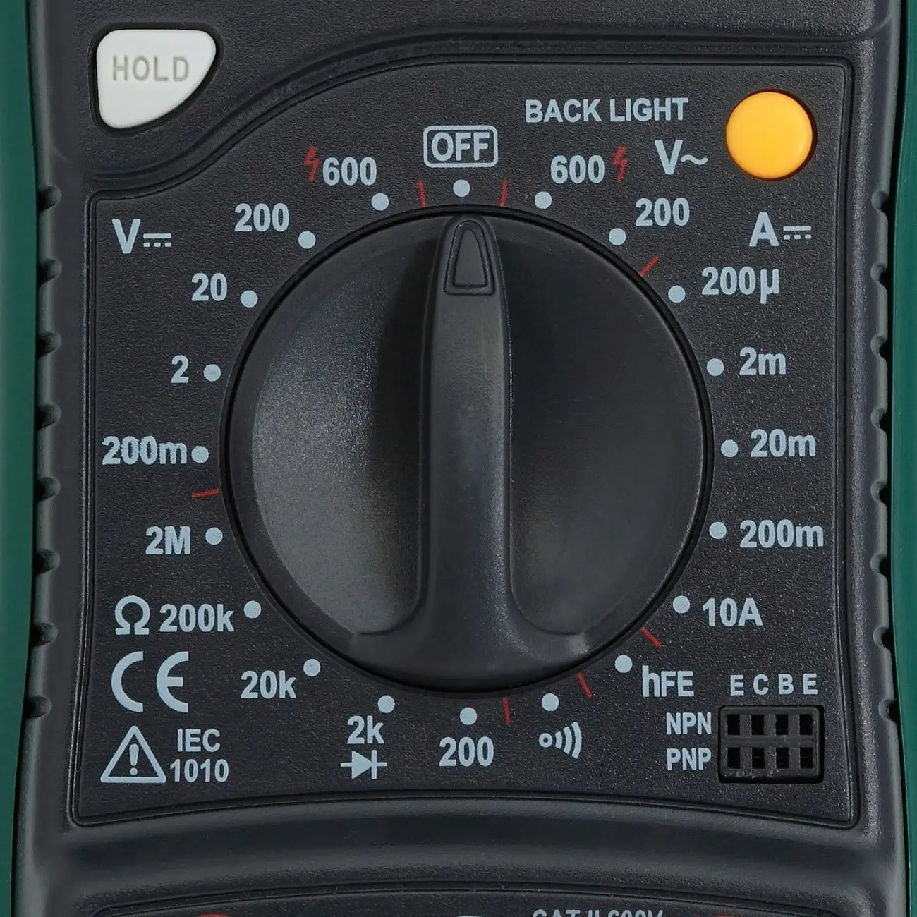 600V Cat Ii Handheld Digital Multimeter + Test Probes Large Backlit Lcd Mas830L