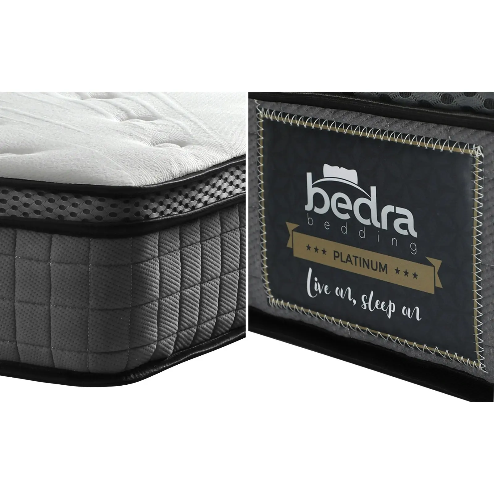 Bedra Single Mattress Bed Spring Mattress 4D Mesh Fabric Euro Top Medium 22cm