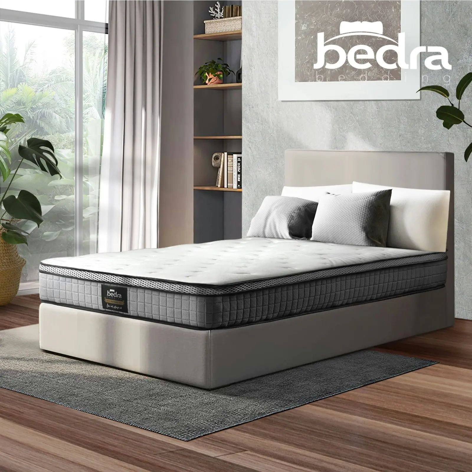 Bedra Single Mattress Bed Spring Mattress 4D Mesh Fabric Euro Top Medium 22cm