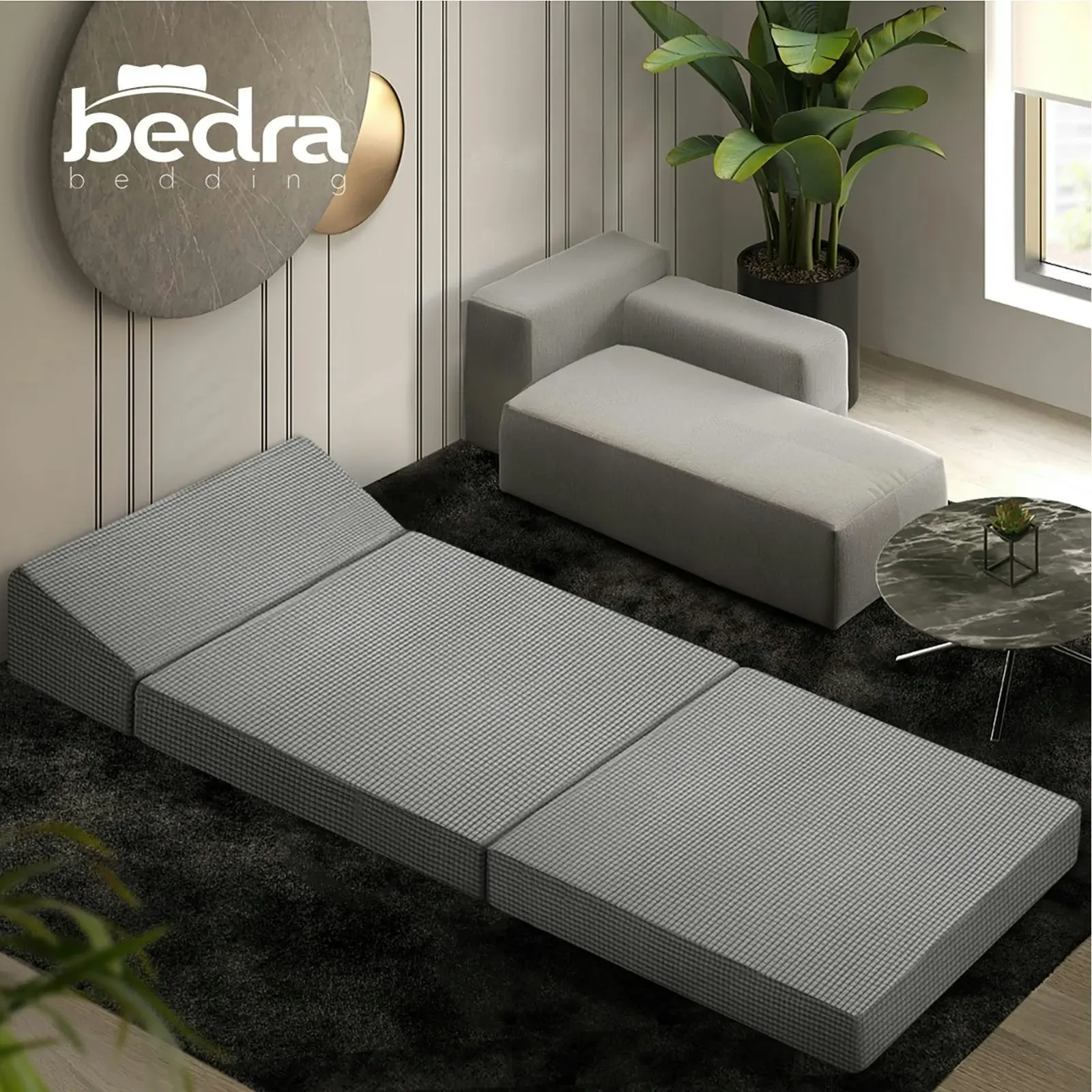 Bedra Foldable Mattress Folding Sofa Bed Trifold Sleeping Camping Cushion Single