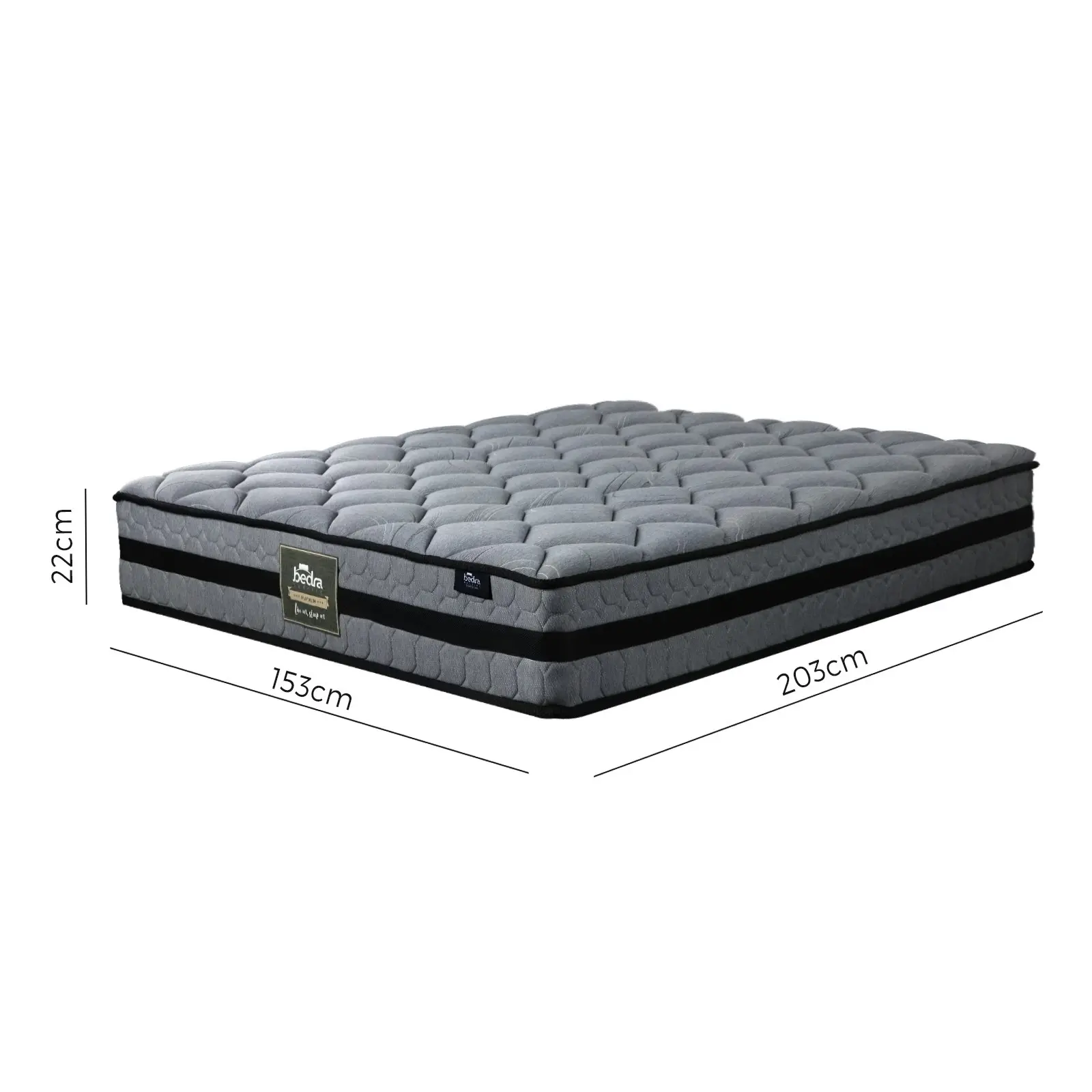 Bedra Queen Mattress Bed Mattress 3D Mesh Fabric Firm Foam Spring 22cm 7 zone