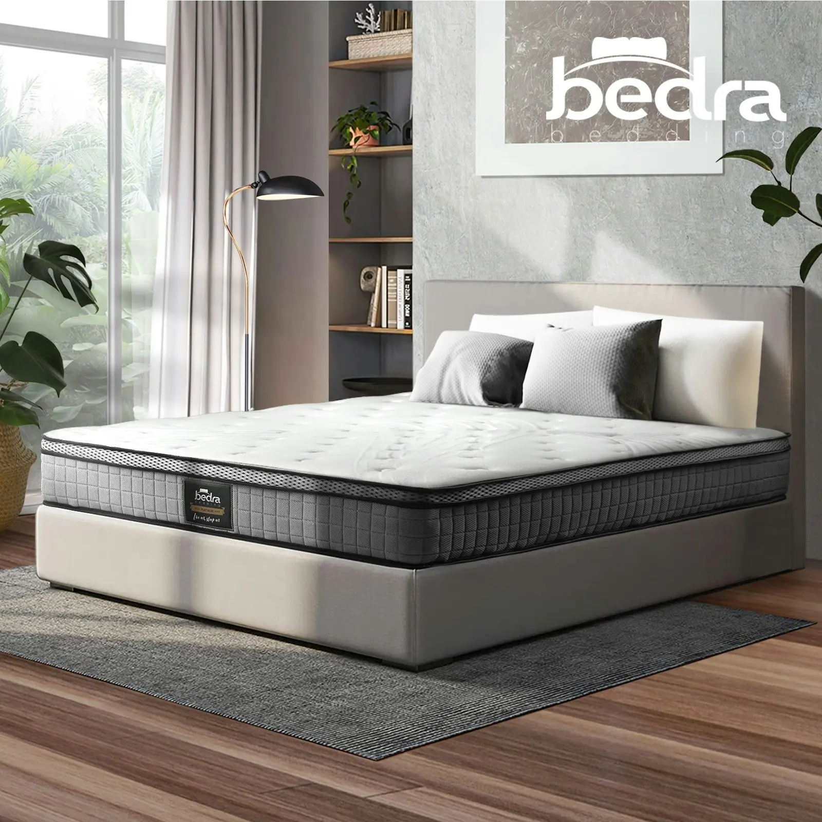 Bedra Double Mattress Bed Spring Mattress 4D Mesh Fabric Euro Top Medium 22cm