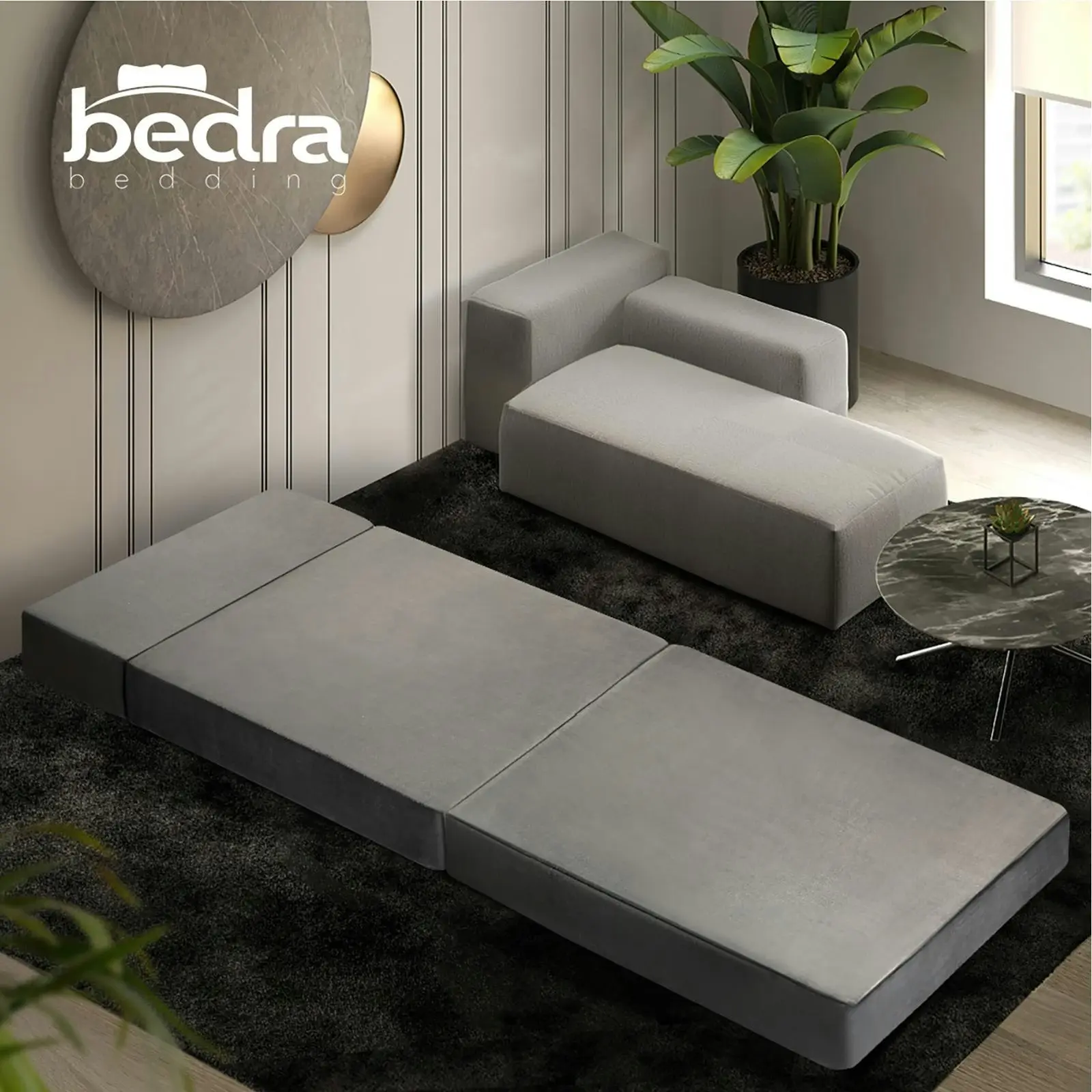 Bedra Foldable Foam Mattress Single Folding Sofa Bed Portable Camping Floor Bed