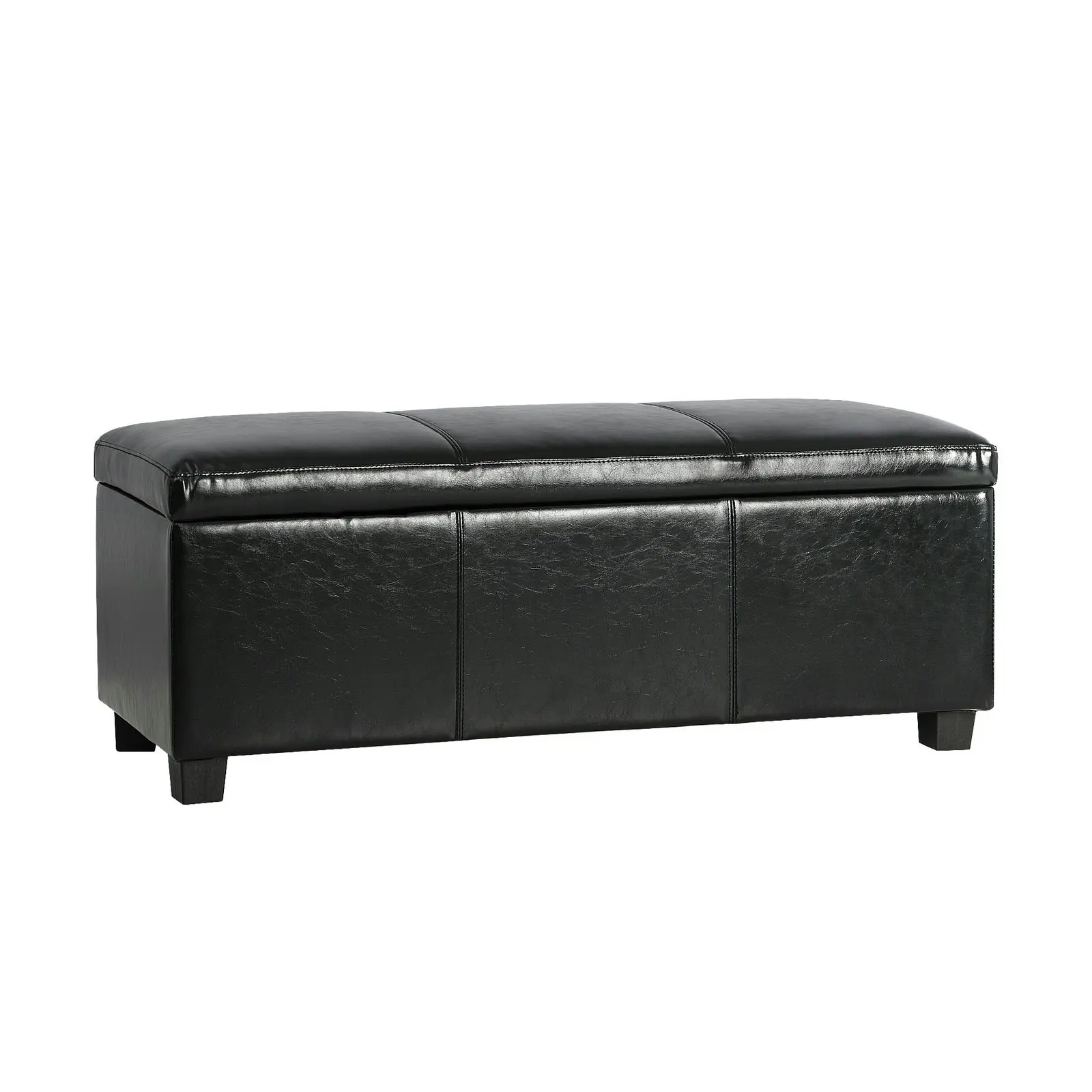 Oikiture Storage Ottoman Blanket Box PU Leather Arm Foot Stool Couch Large