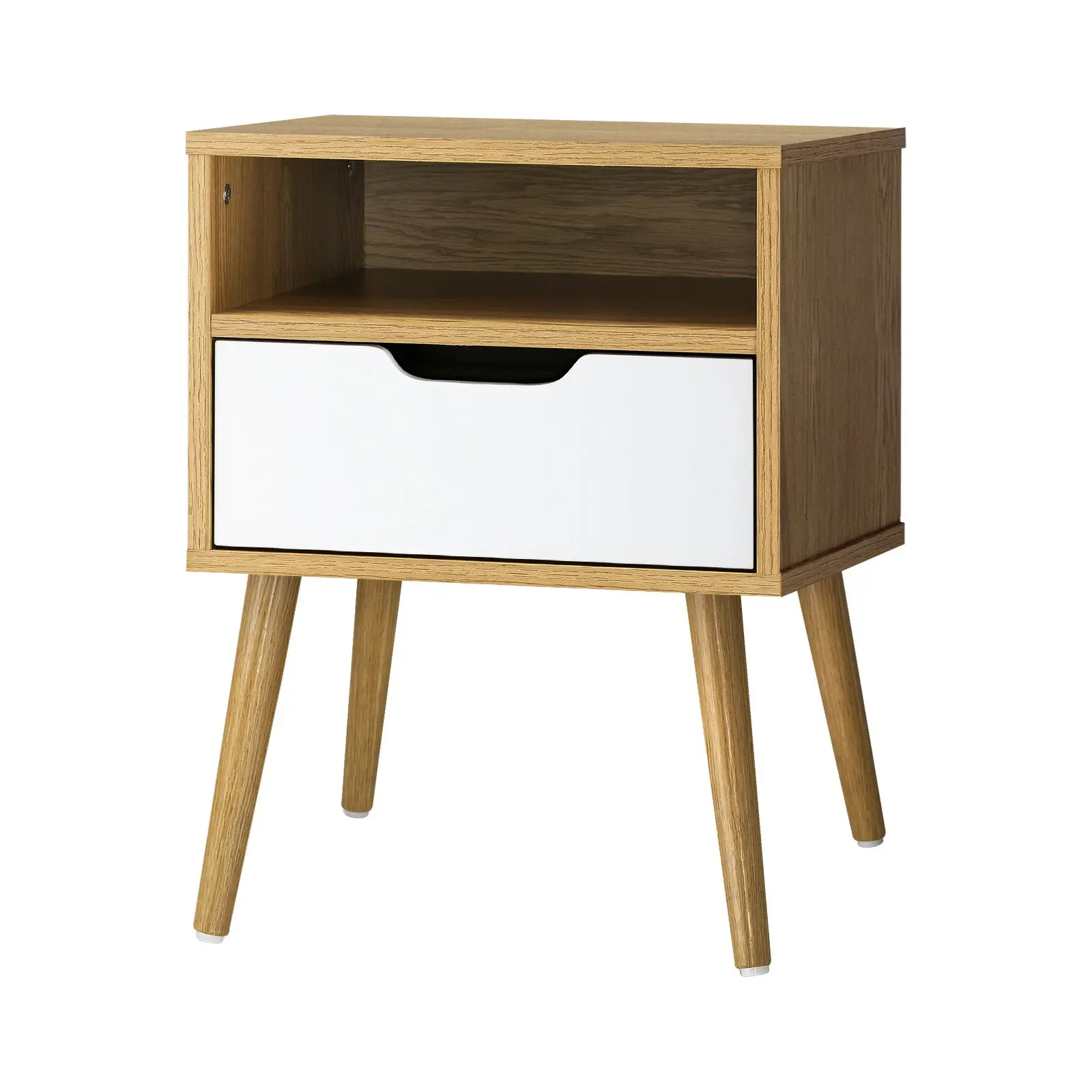 Oikiture Bedside Table Drawers Side Tables Nightstand Trendy Furniture Cabinet