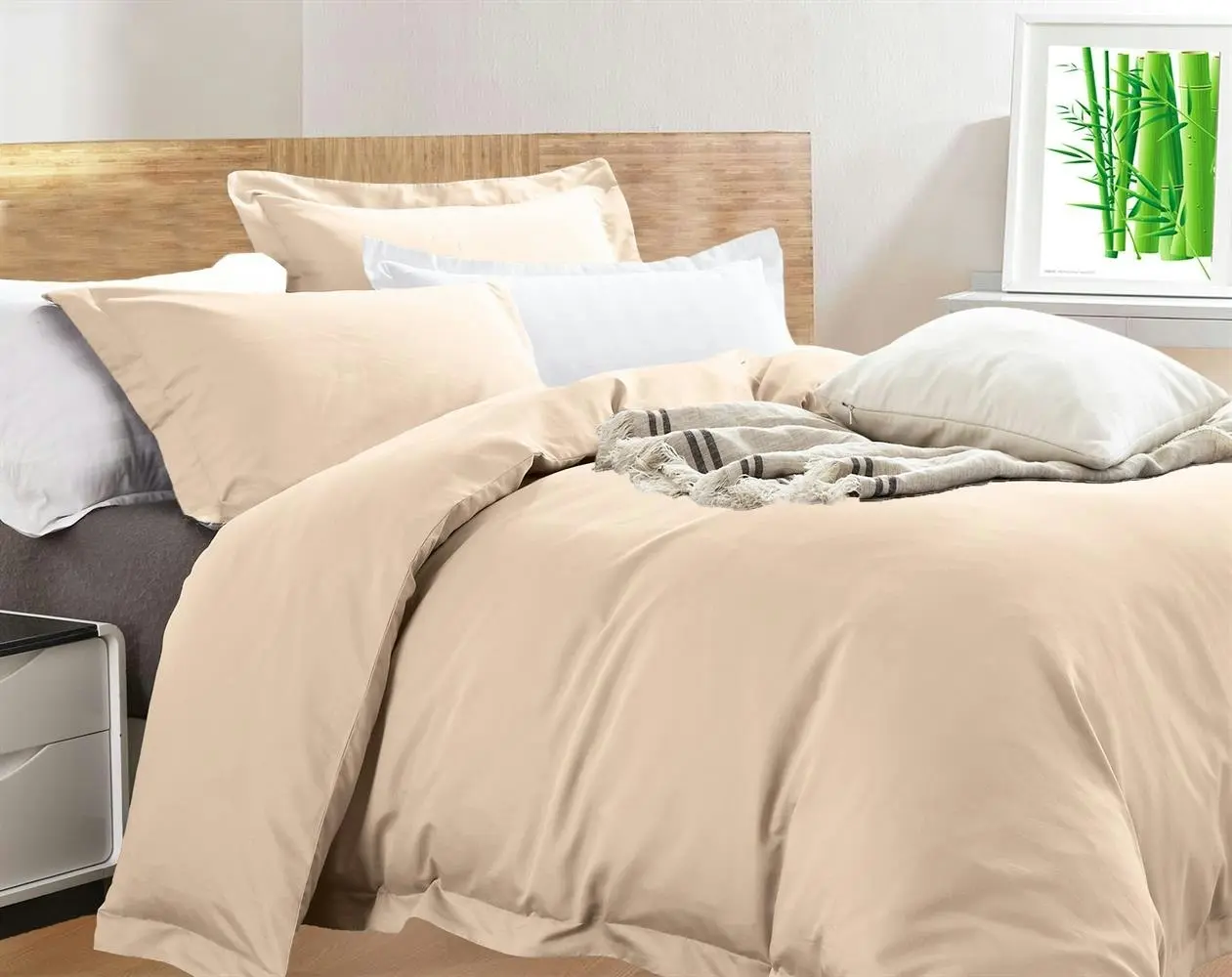 Ramesses Anti-Bacterial & Hypoallergenic Egyptian Cotton Bamboo Blend Quilt Cover Set