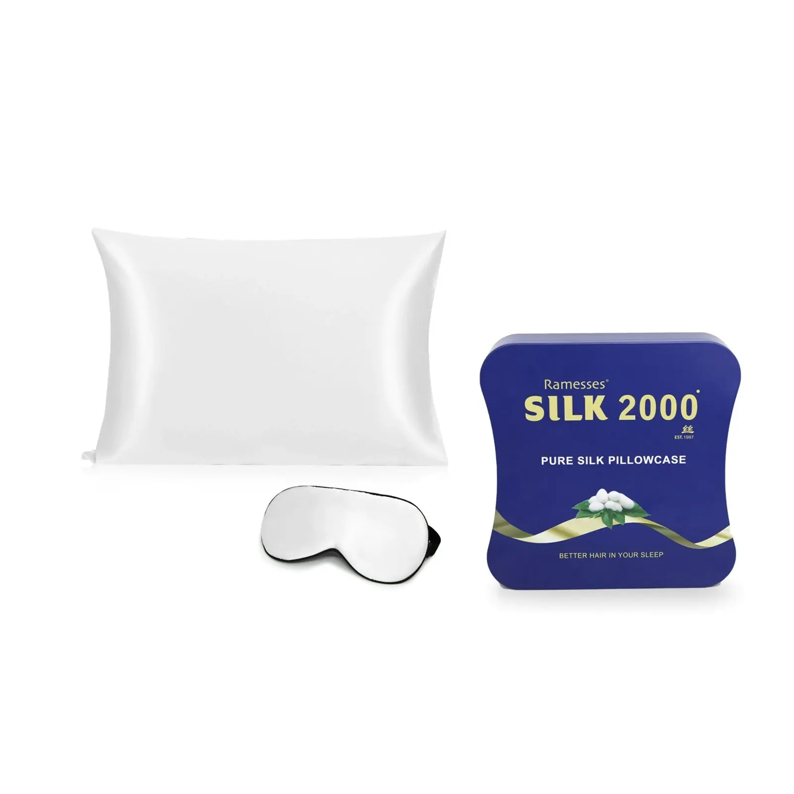 Ramesses Cooling Mulberry Silk Pillowcase&EyeMask