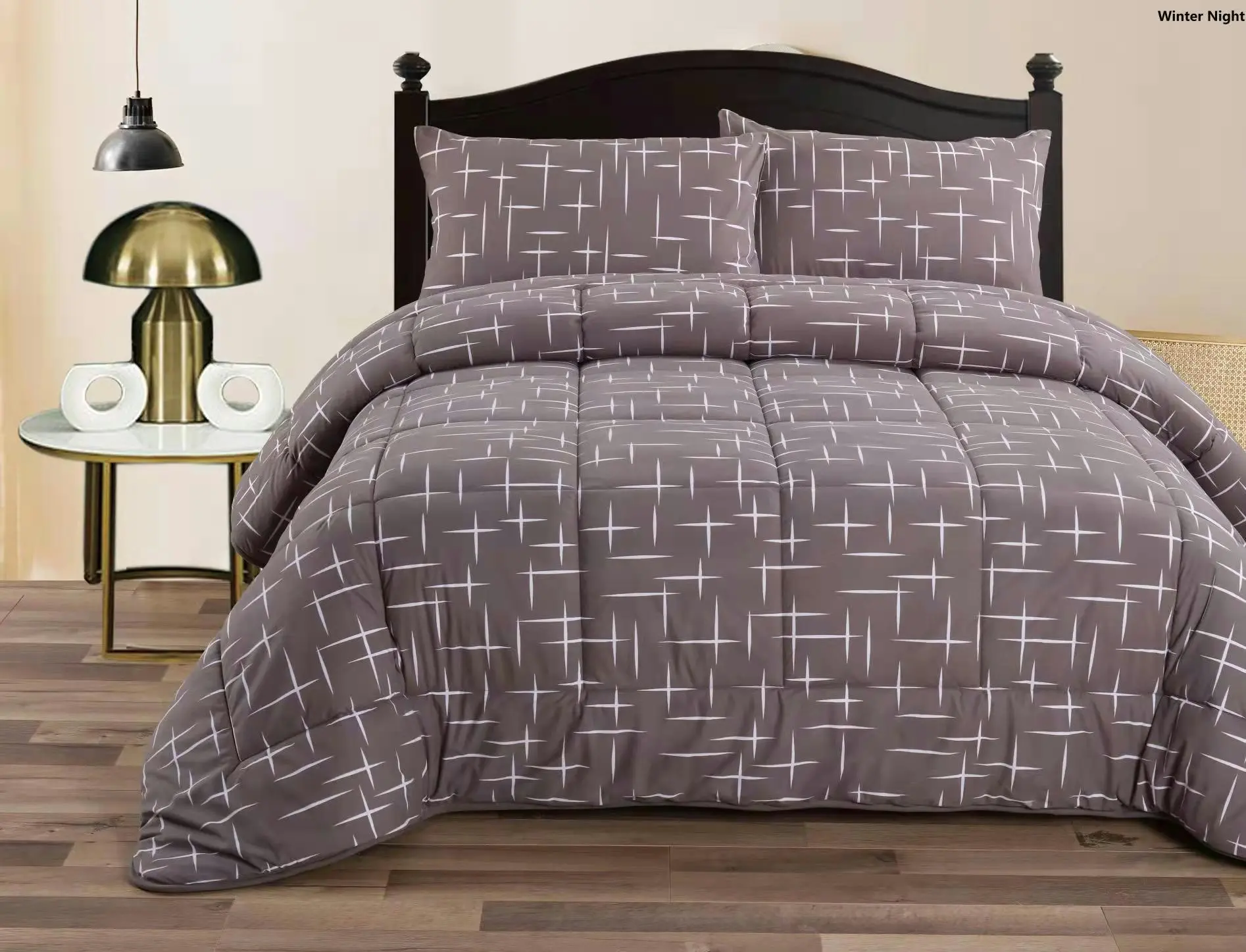 Ramesses Mirco Flannel Comforter Set Printing/Solid