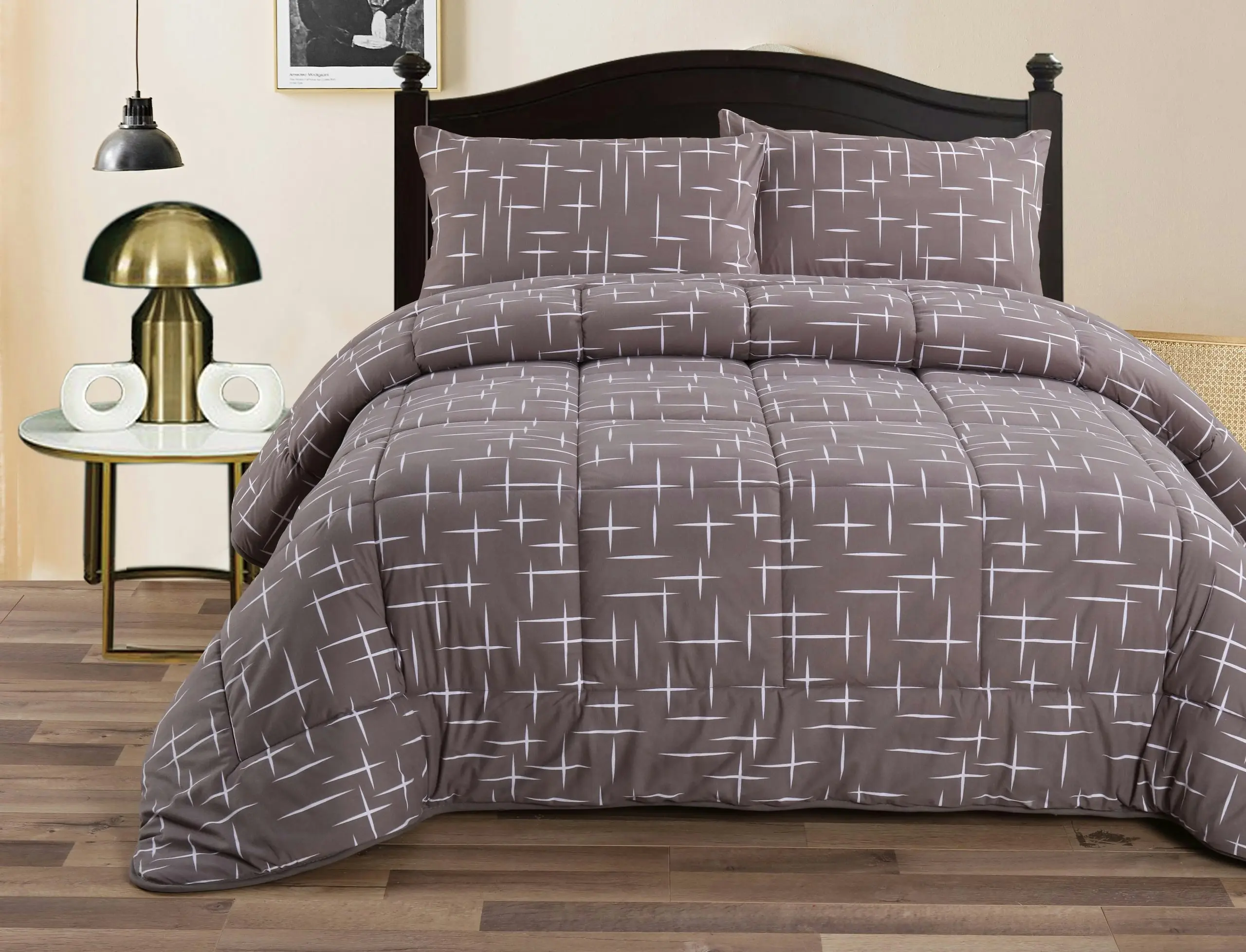 Ramesses Mirco Flannel Comforter Set Printing/Solid