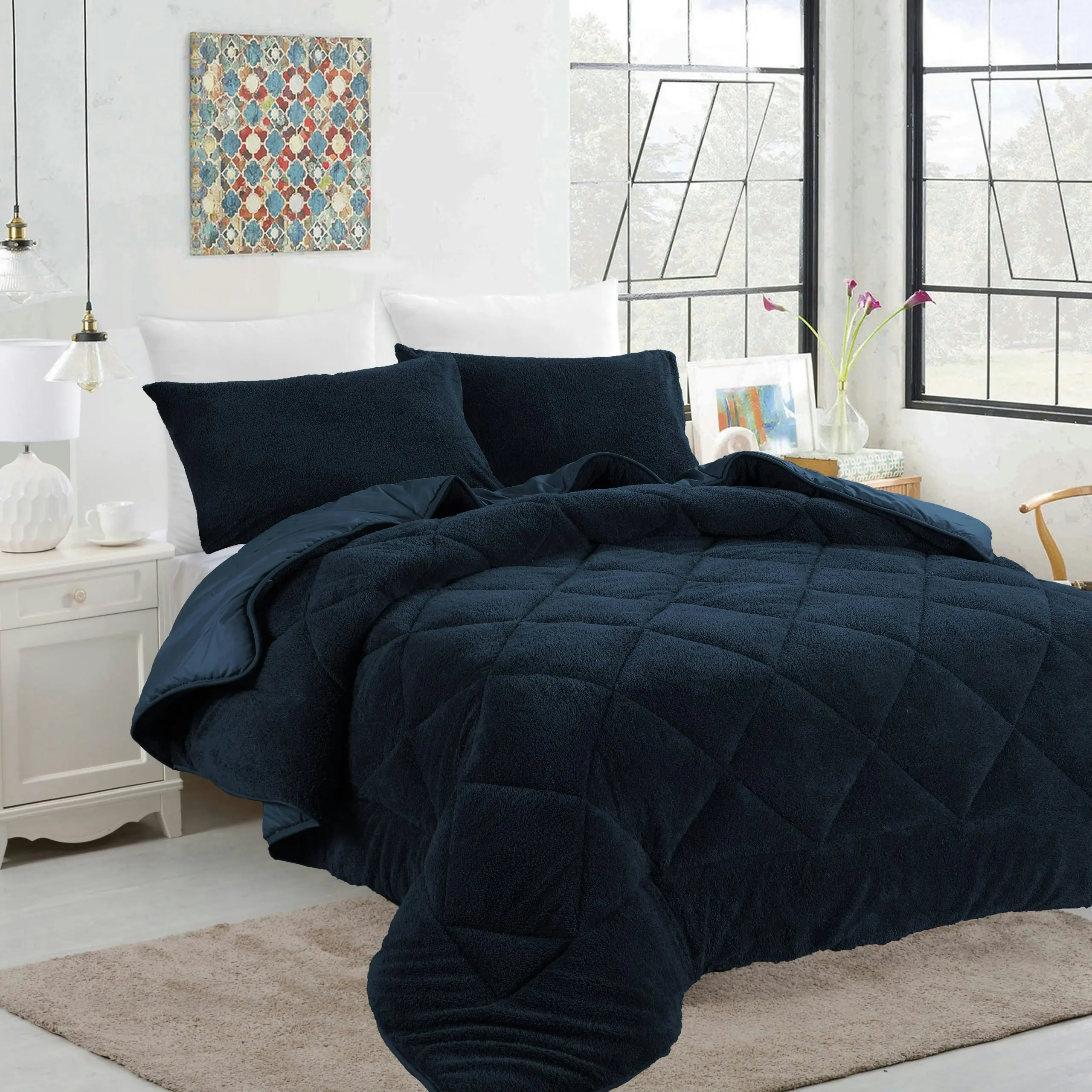 Ramesses Teddy Fleece Comforter Set