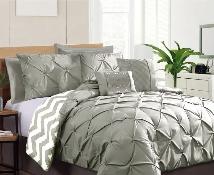 Ramesses Seven-Piece Pinch Pleat Comforter Set