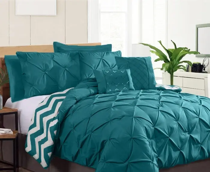 Ramesses Seven-Piece Pinch Pleat Comforter Set