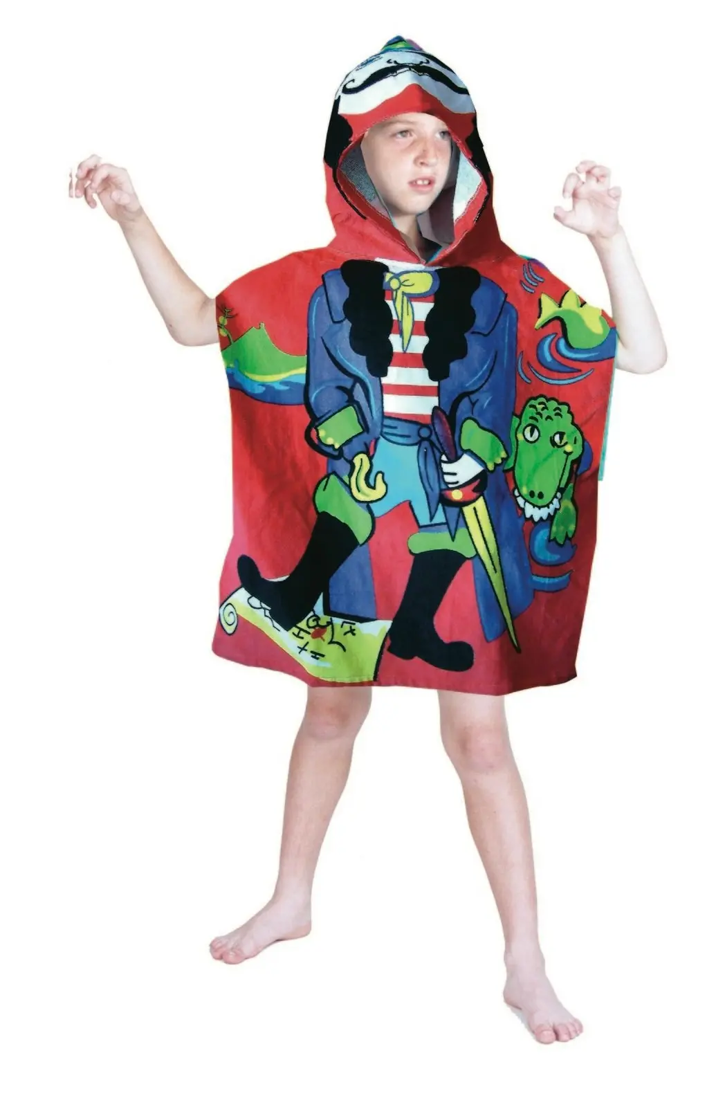 Kingtex Kids Beach Hooded  Towelling Poncho Ballerina Fairy