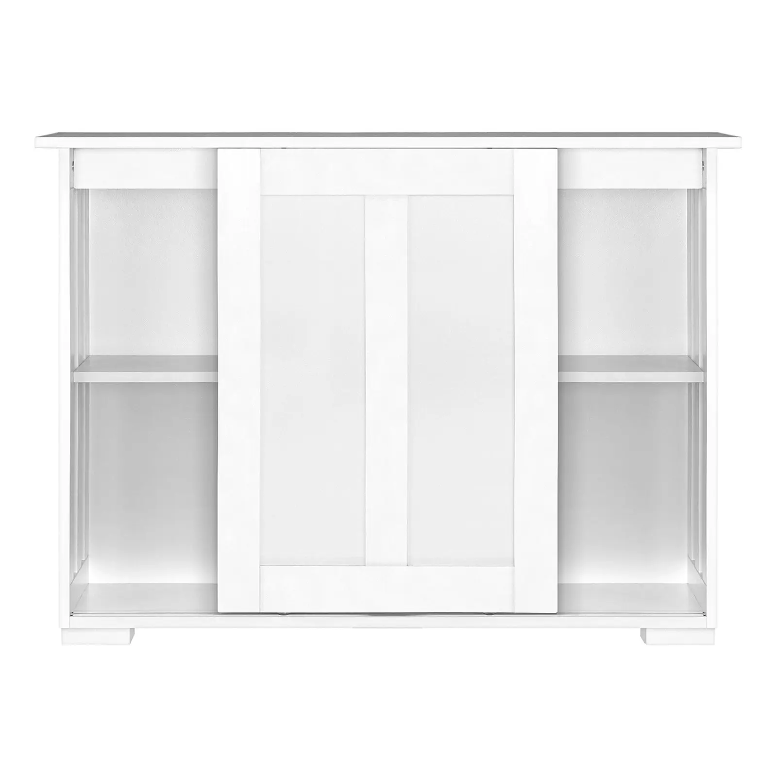 Oikiture Buffet Sideboard Cabinet Doors Storage Cupboard Hallway Table White