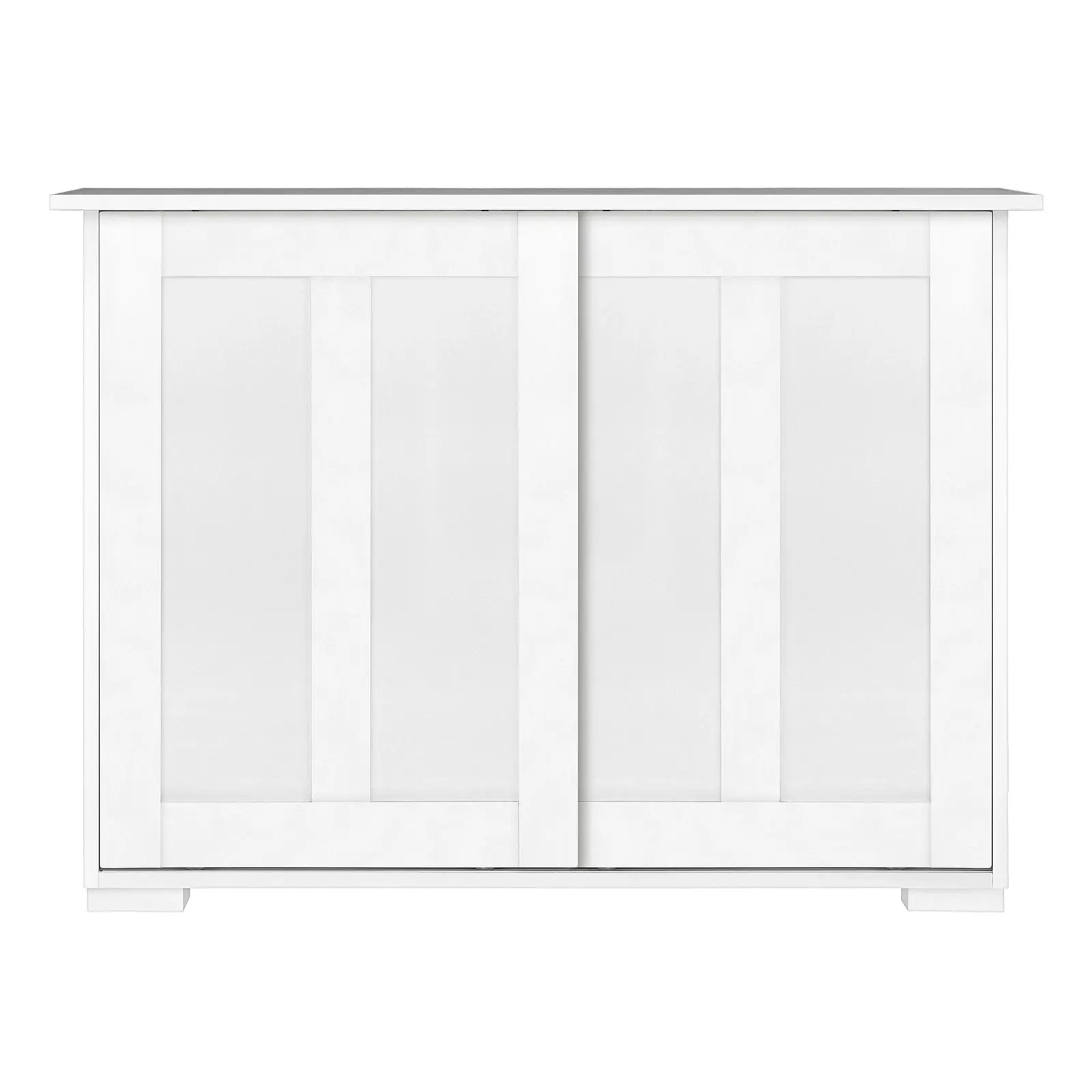 Oikiture Buffet Sideboard Cabinet Doors Storage Cupboard Hallway Table White