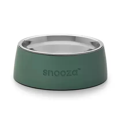 Snooza  Concrete & Stainless Steel Bowl  Sage Green