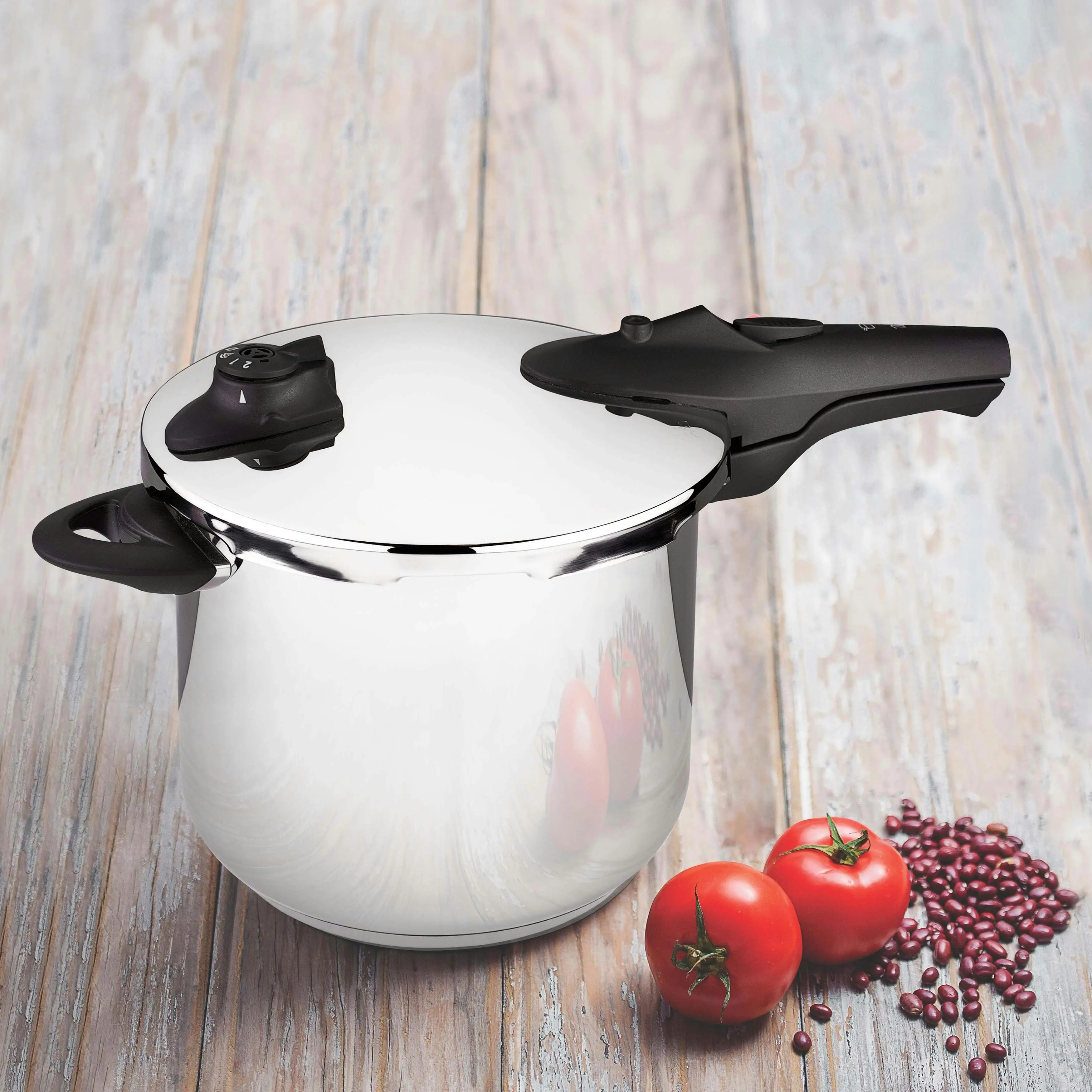 Tramontina Pressure Cooker with Steamer Basket, 6L