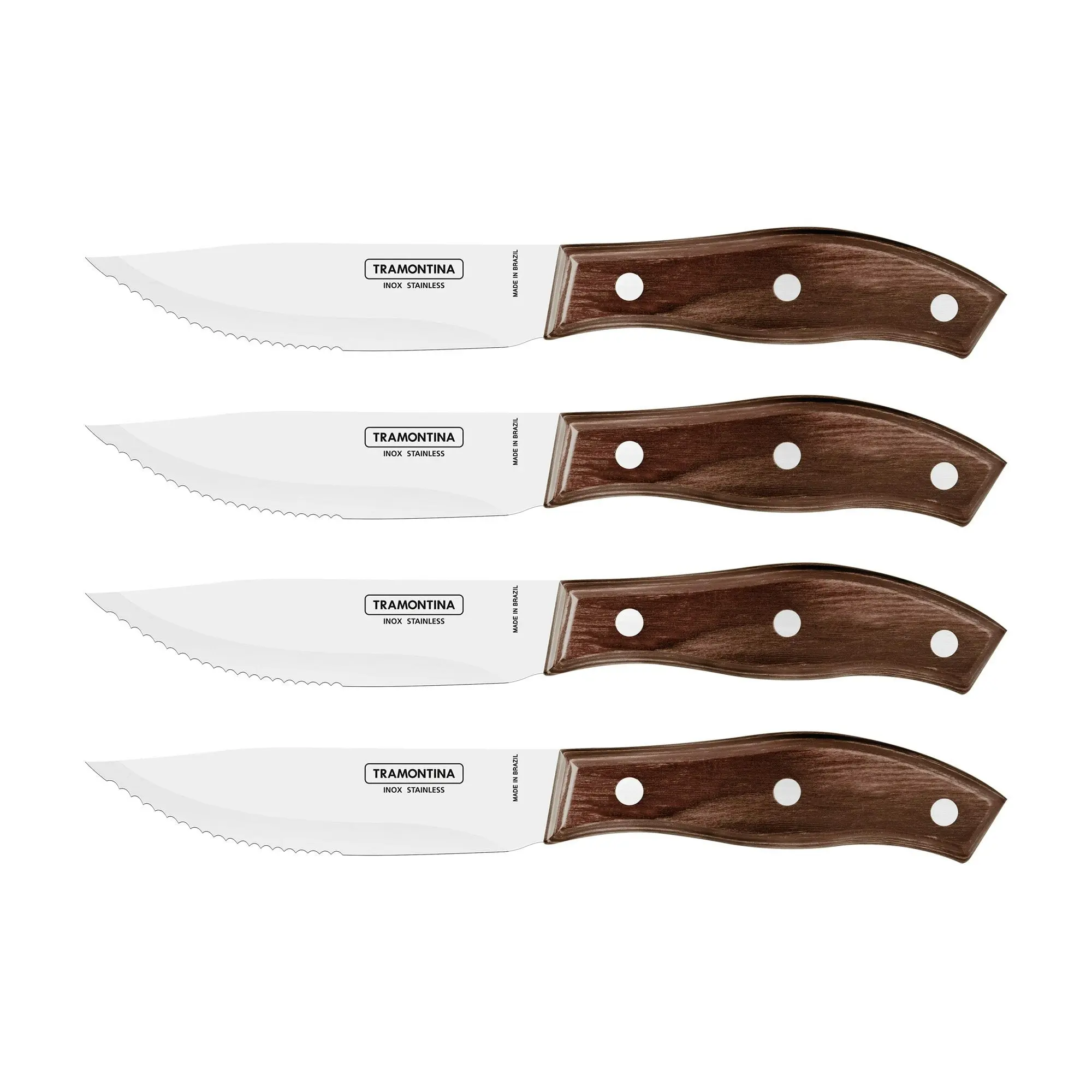 Tramontina Churrasco Rio Grande Steak Knife Set, Polywood Brown