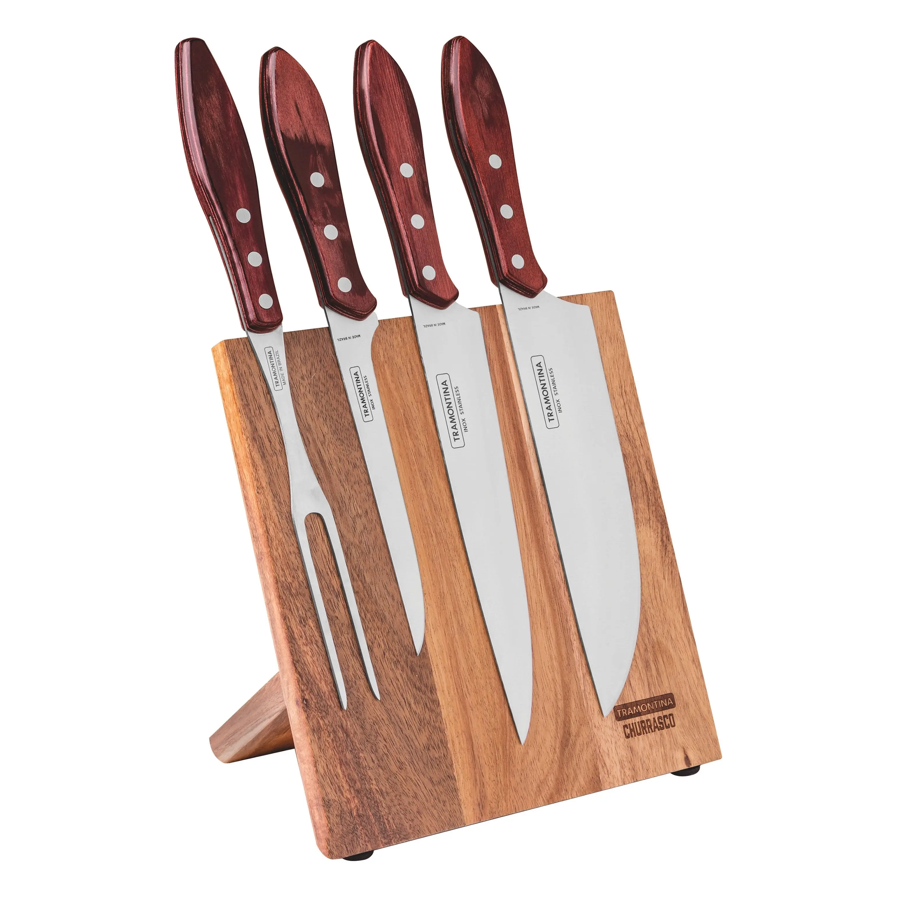 Tramontina Churrasco Barbecue Knife Block, 5Pc