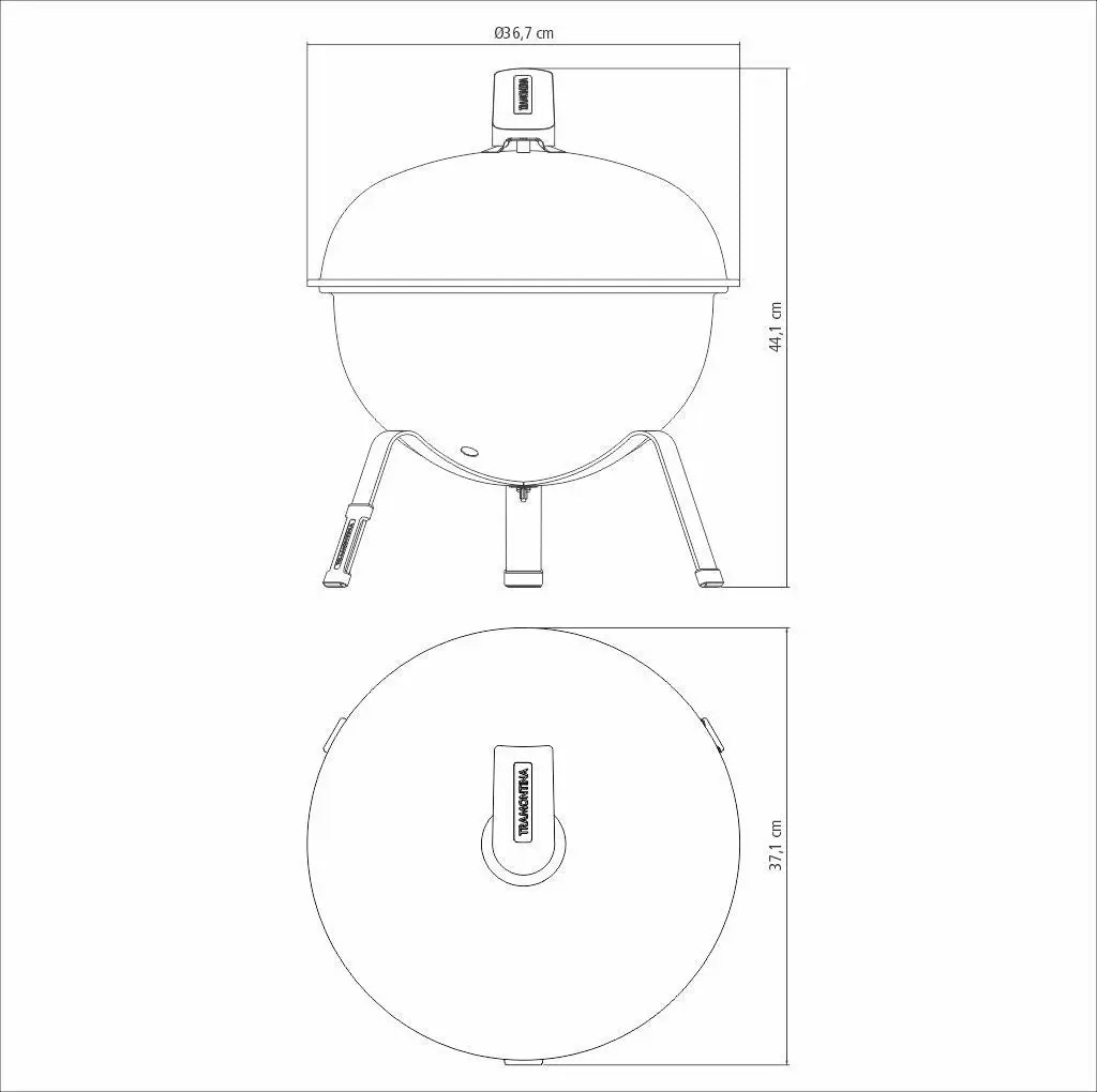 Tramontina Churrasco Charcoal Barbecue Grill, 32L