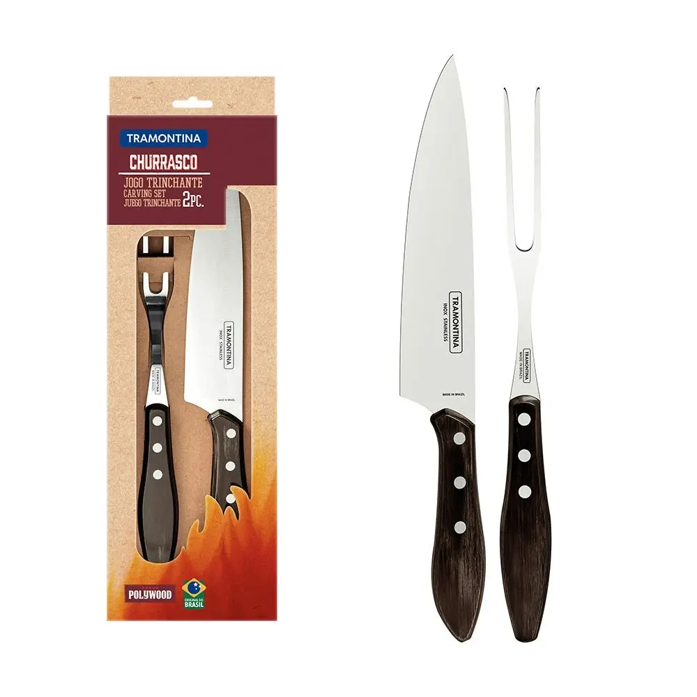 Tramontina Churrasco Barbecue Set Polywood 2Pc