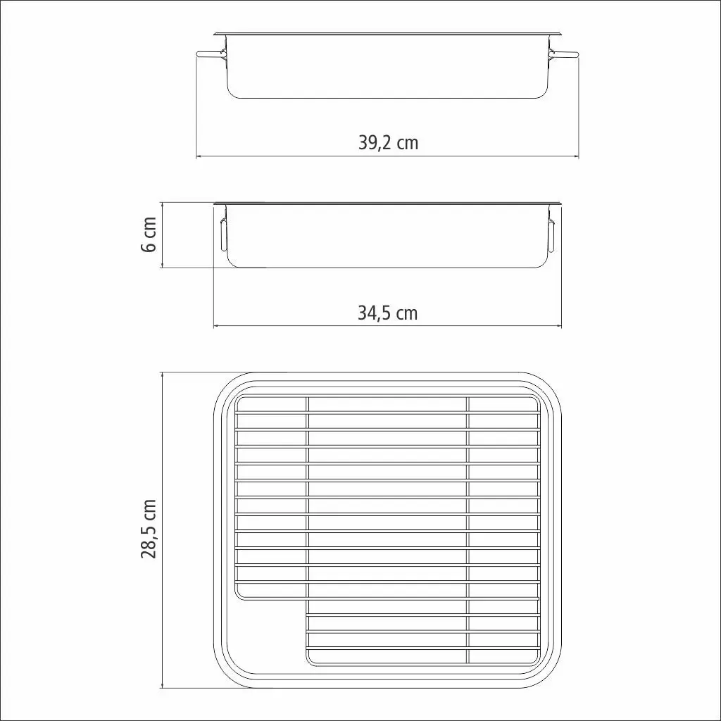 Tramontina Stainless Steel Baking Tray with Grill