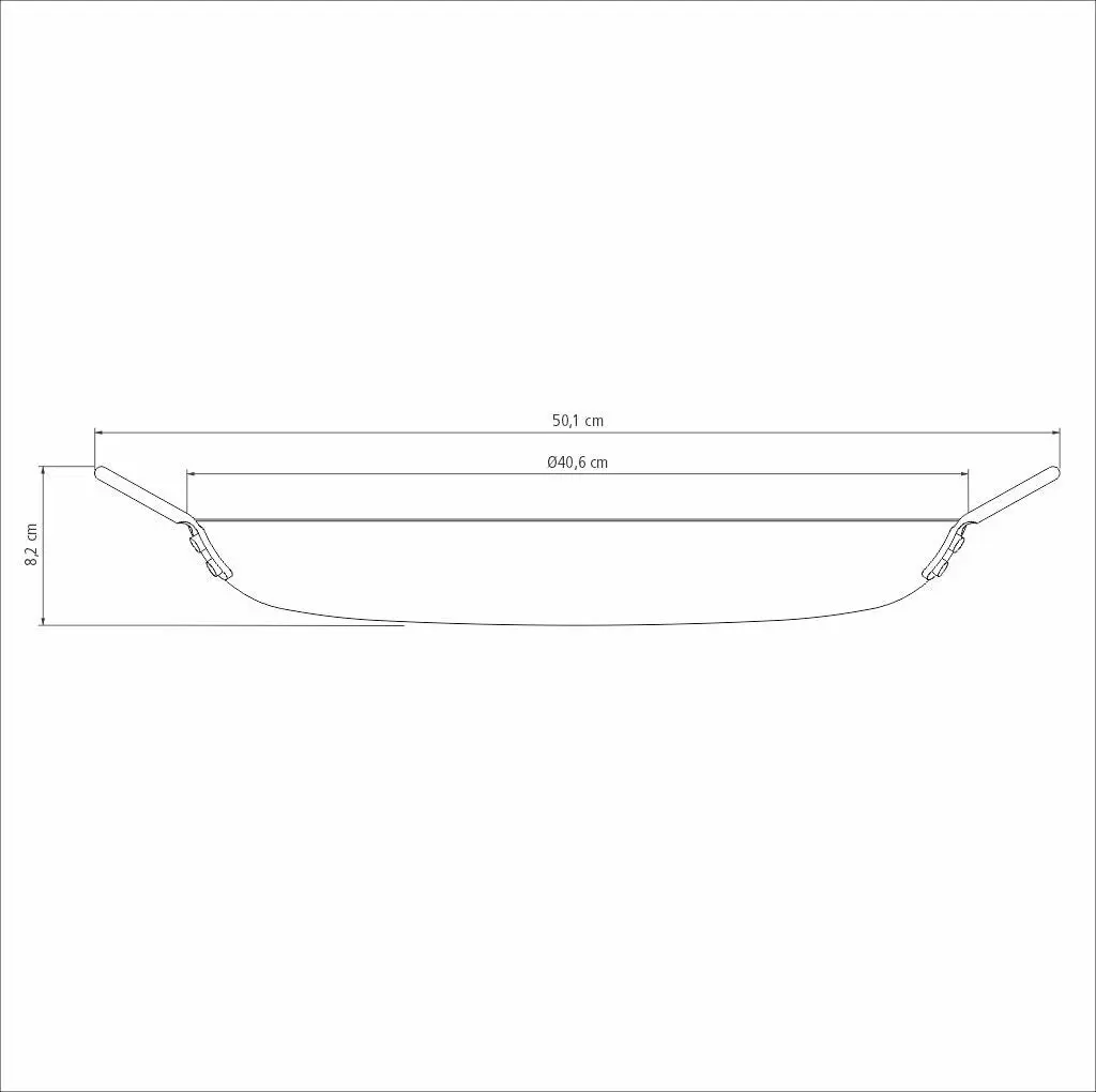 Tramontina Churrasco Black 40 cm Round Griddle Pan in Nitrocarburized Carbon Steel