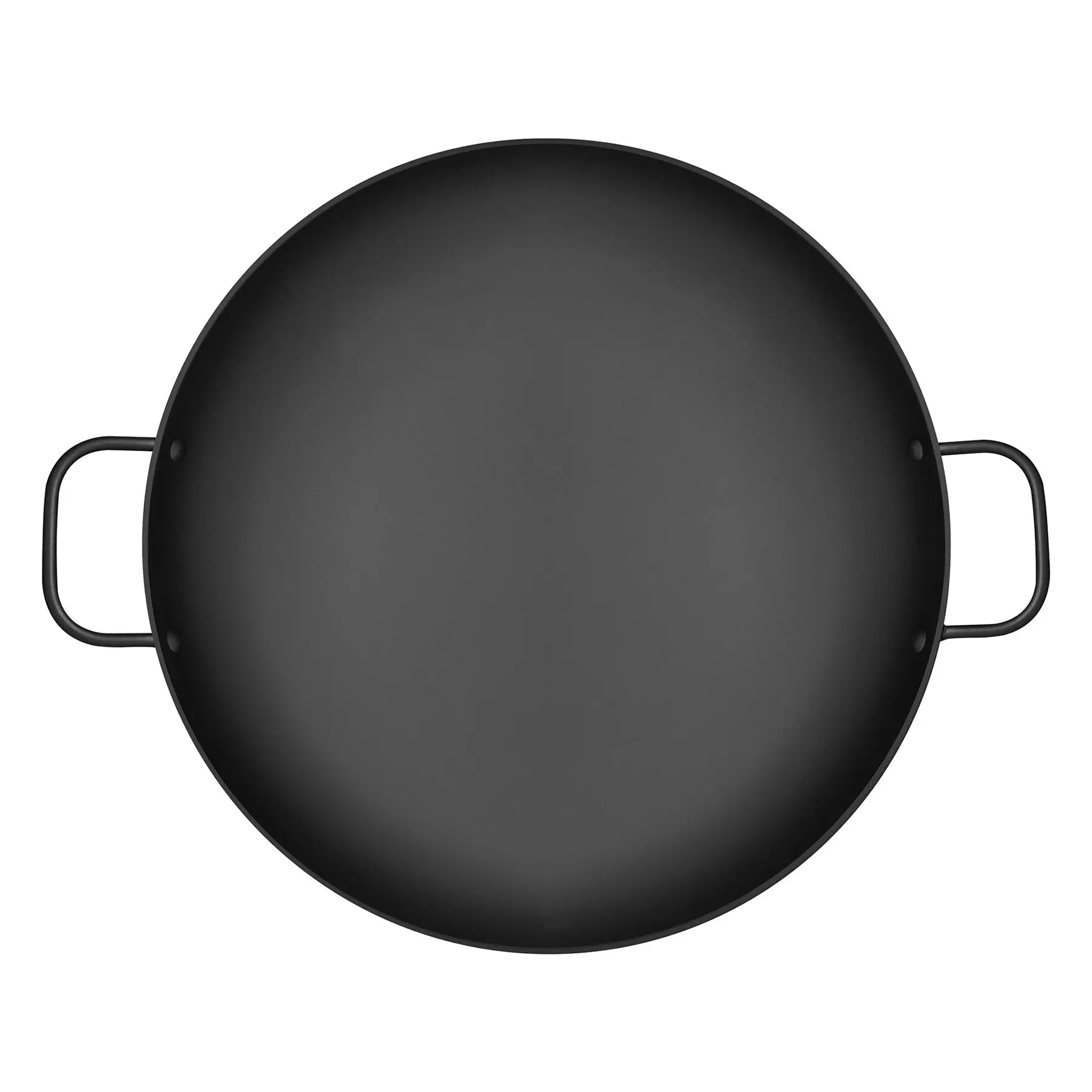 Tramontina Churrasco Black 40 cm Round Griddle Pan in Nitrocarburized Carbon Steel