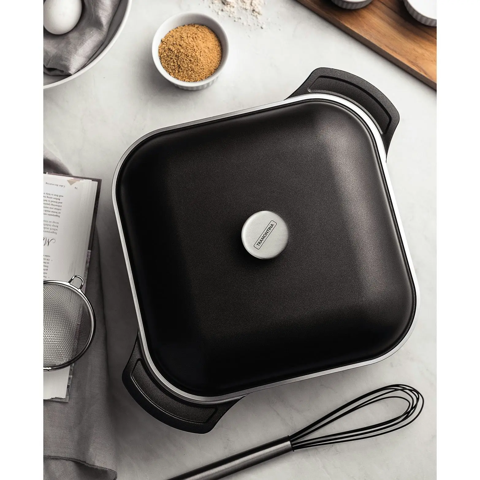 Tramontina Lyon Black Square Pot, 28cm, 5.5L