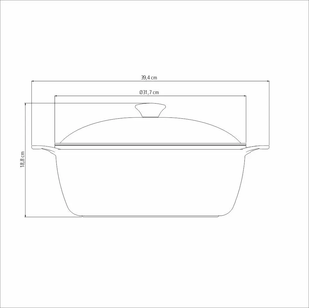 Tramontina Lyon Golden Casserole, 30cm, 6.8L