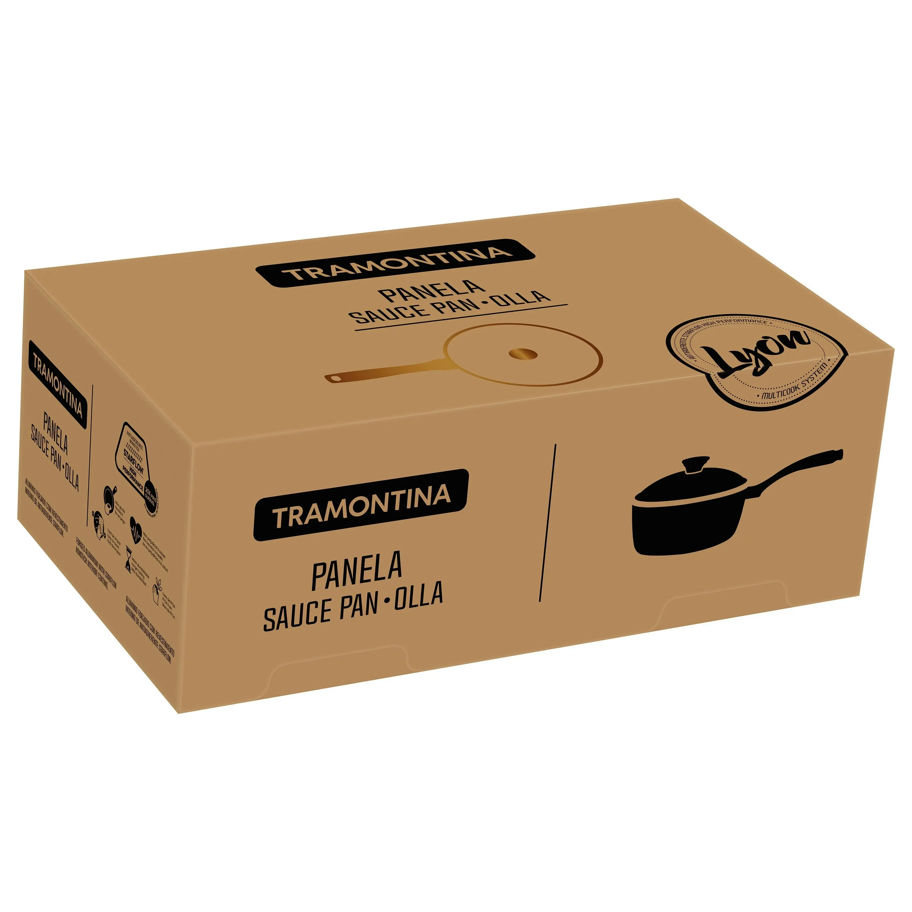 Tramontina Lyon Black Sauce Pan, 20cm, 2.8L