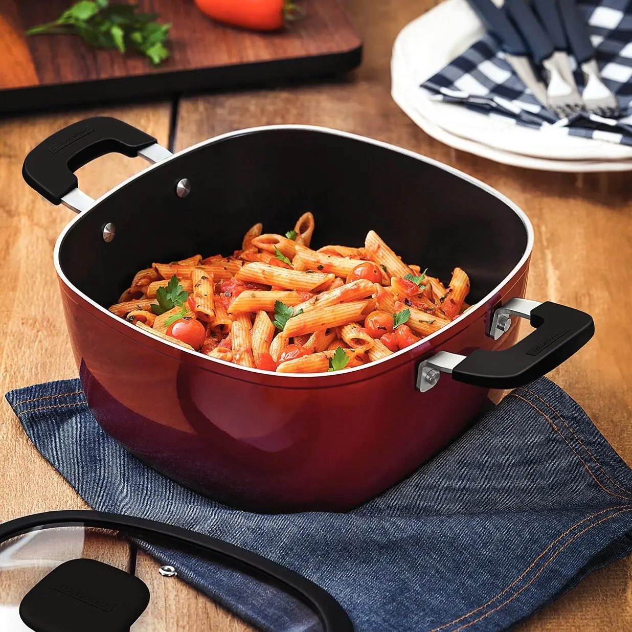 Tramontina Refinatta Red Casserole, 24cm, 4.8L