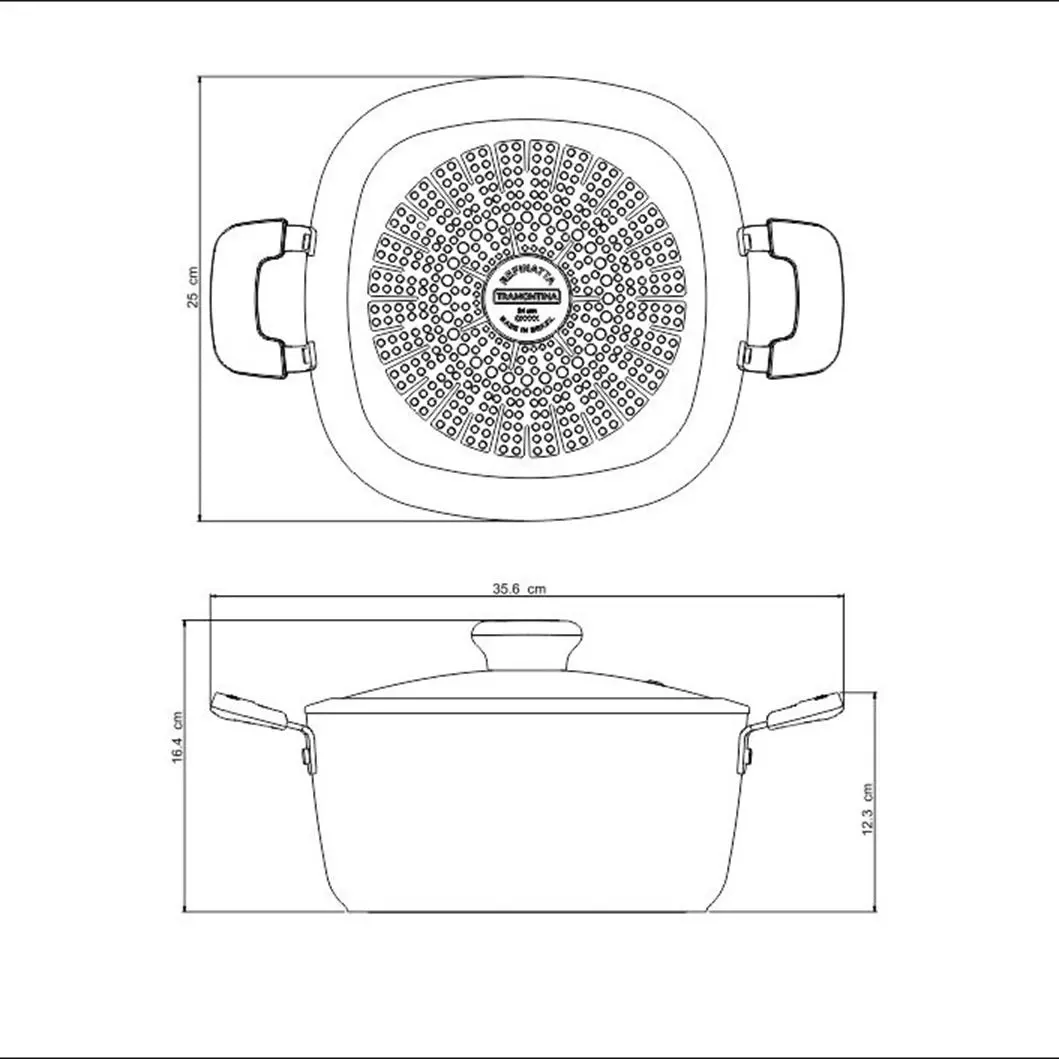 Tramontina Refinatta Golden Casserole, 24cm, 4.8L