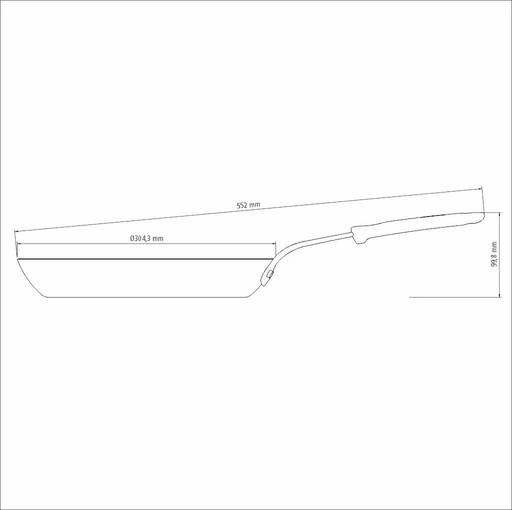 Tramontina Professional Iron Frying Pan, 30 cm, 2.5 L