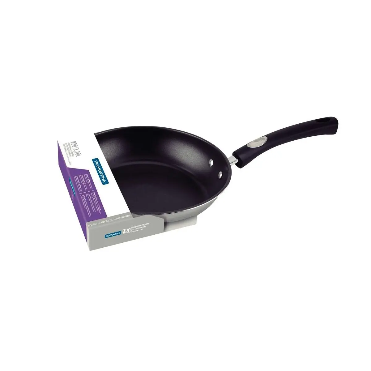 Tramontina Solar Non Stick Shallow Frying Pan, 20cm, 1.3L