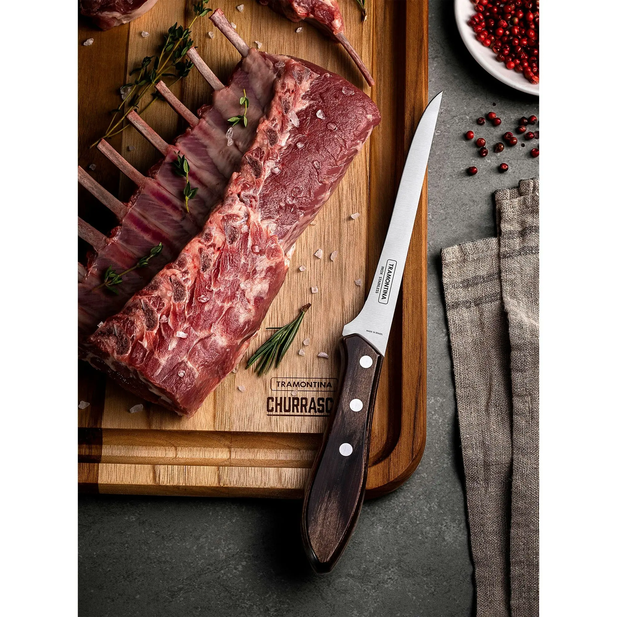 Tramontina Churrasco Fillet Knife, Polywood 6"