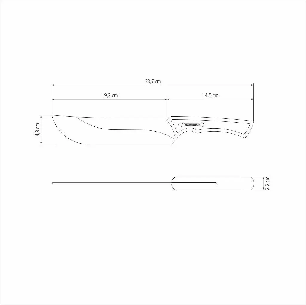 Tramontina Churrasco Black Collection Meat Knife, 8" FSC Certified